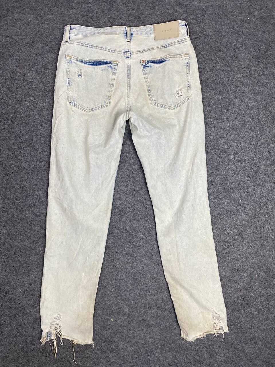 Other &denim acid wash distressed denim nice design Size US 33 - 1 Thumbnail
