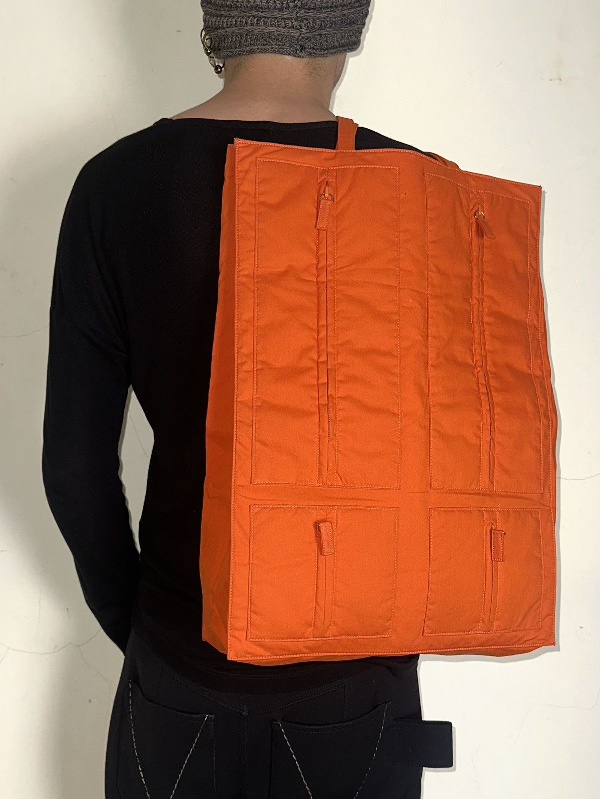 Helmut Lang SS00 ‘Safety Orange’ Jumbo Tote Bag Size ONE SIZE - 1 Thumbnail