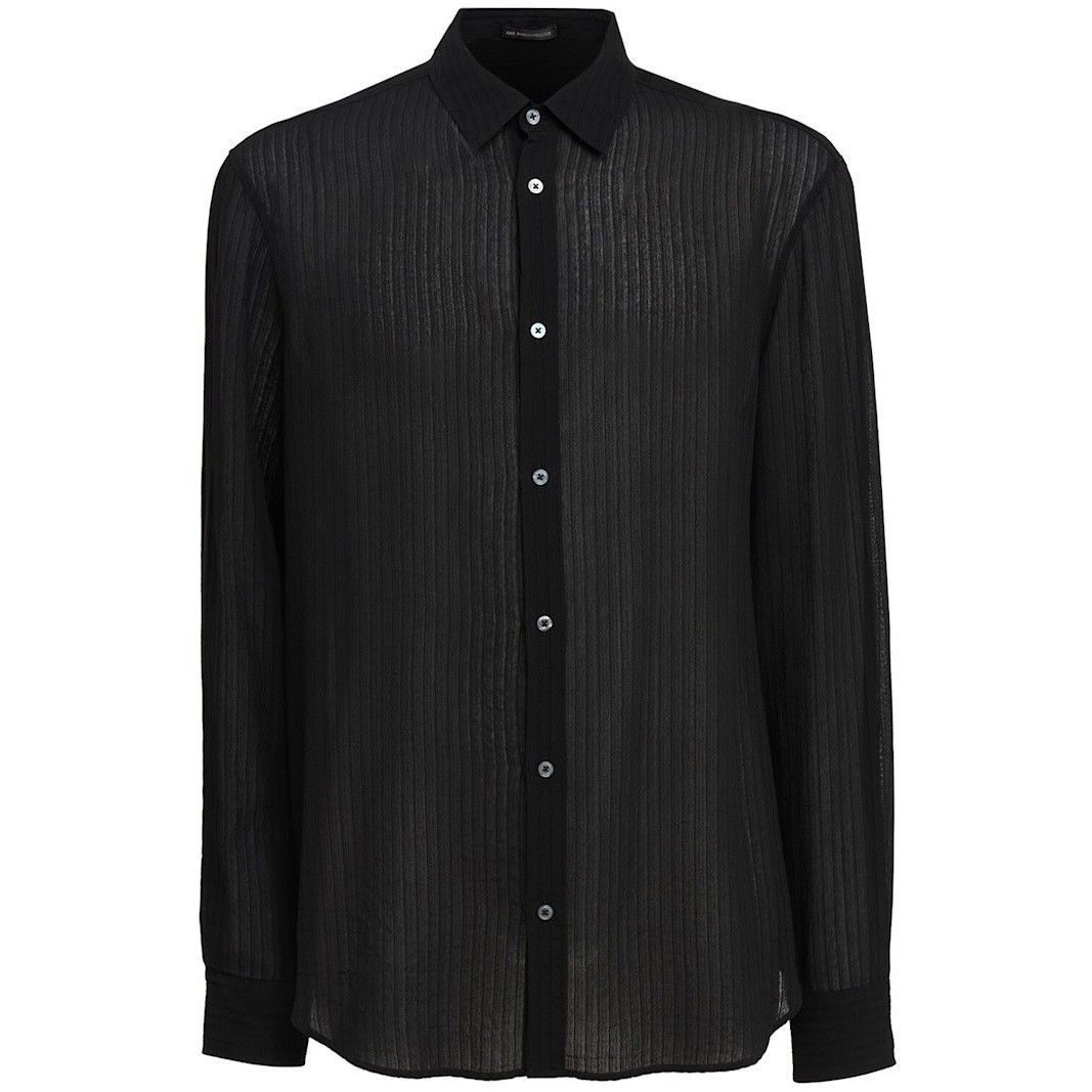 Ann Demeulemeester ANN DEMEULEMEESTER Andre Black Classic Shirt New & Authentic Size US S / EU 44-46 / 1 - 1 Thumbnail