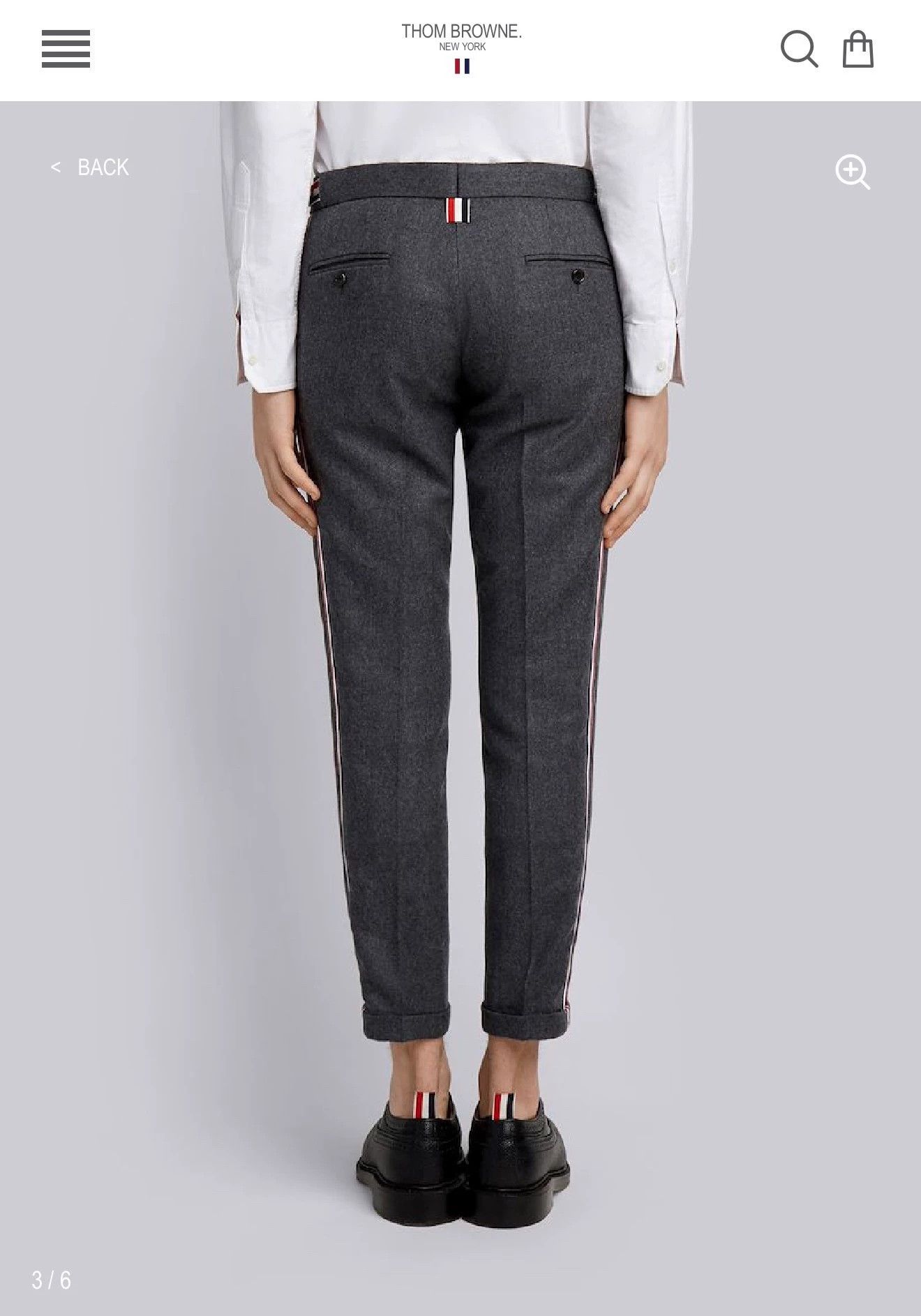 Thom Browne Thom Browne 3-Color Side Stripe Slim Charcoal Pants Size0 Size US 28 / EU 44 - 8 Thumbnail