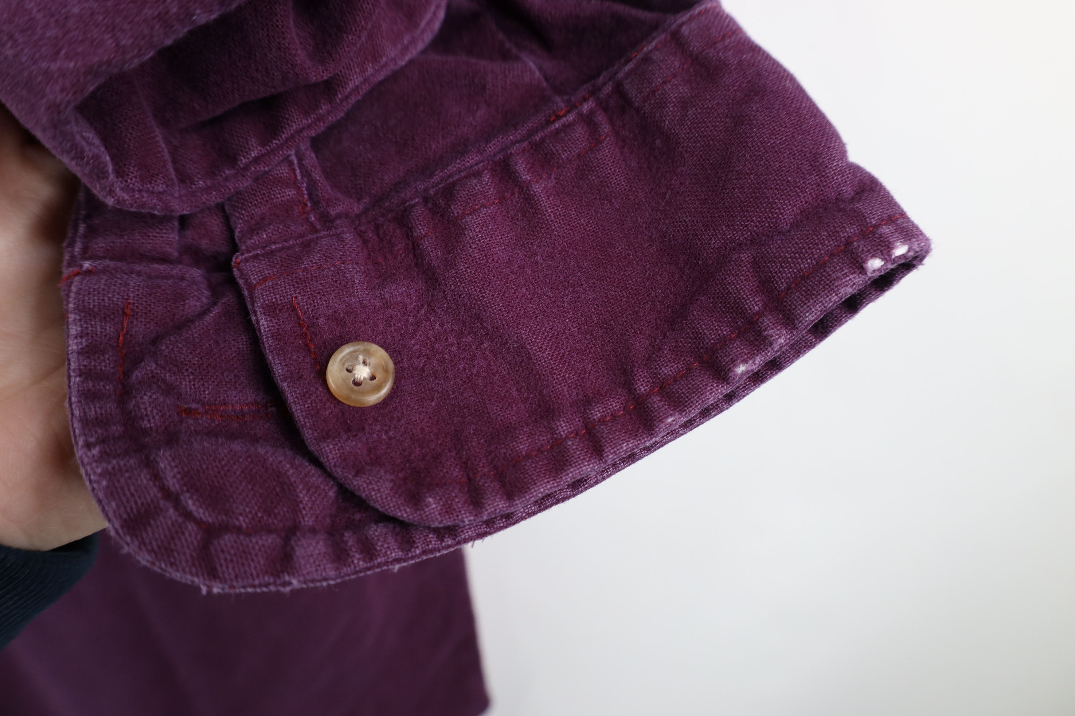 Vintage Vintage 90s Streetwear Chamois Collared Button Down Shirt Size US L / EU 52-54 / 3 - 4 Thumbnail