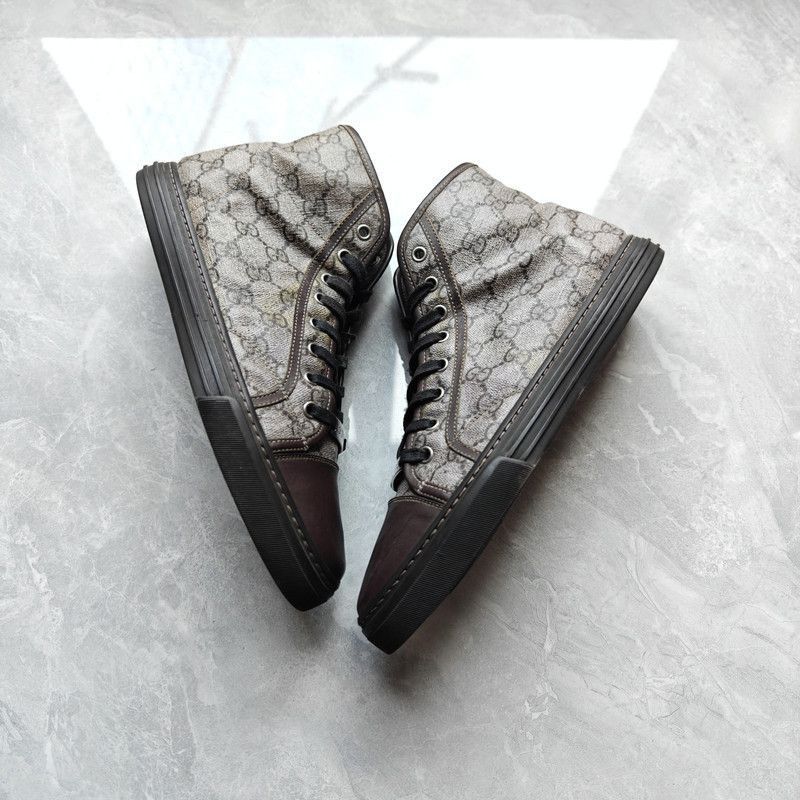 Gucci Double G High-Top Fashion Sneakers -
