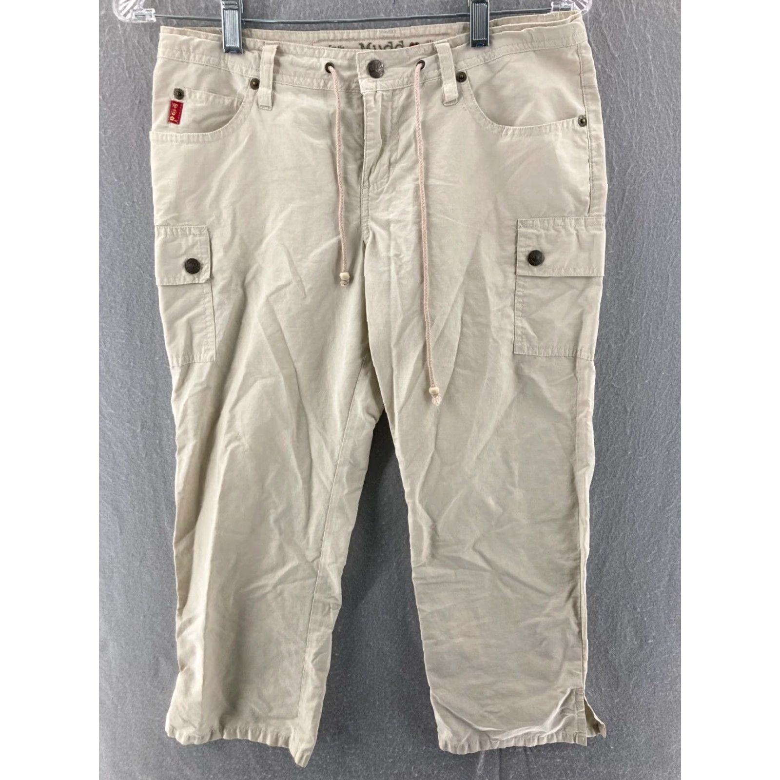 Vintage VINTAGE Mudd Jeans Cropped Capri Cargo Low Rise Womens Size 1 Khaki Y2K Size 25" / US 0 / IT 36 - 2 Thumbnail