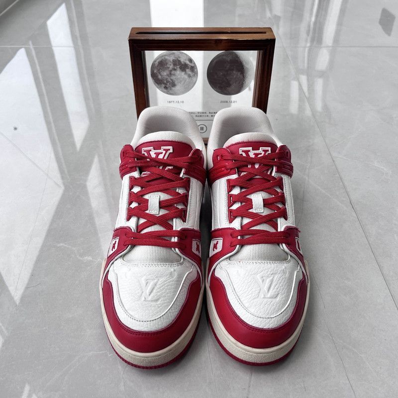 Louis Vuitton Louis Vuitton Trainer Red Fashion Sneakers 0079 Size US 9.5 / IT 39.5 - 2 Thumbnail