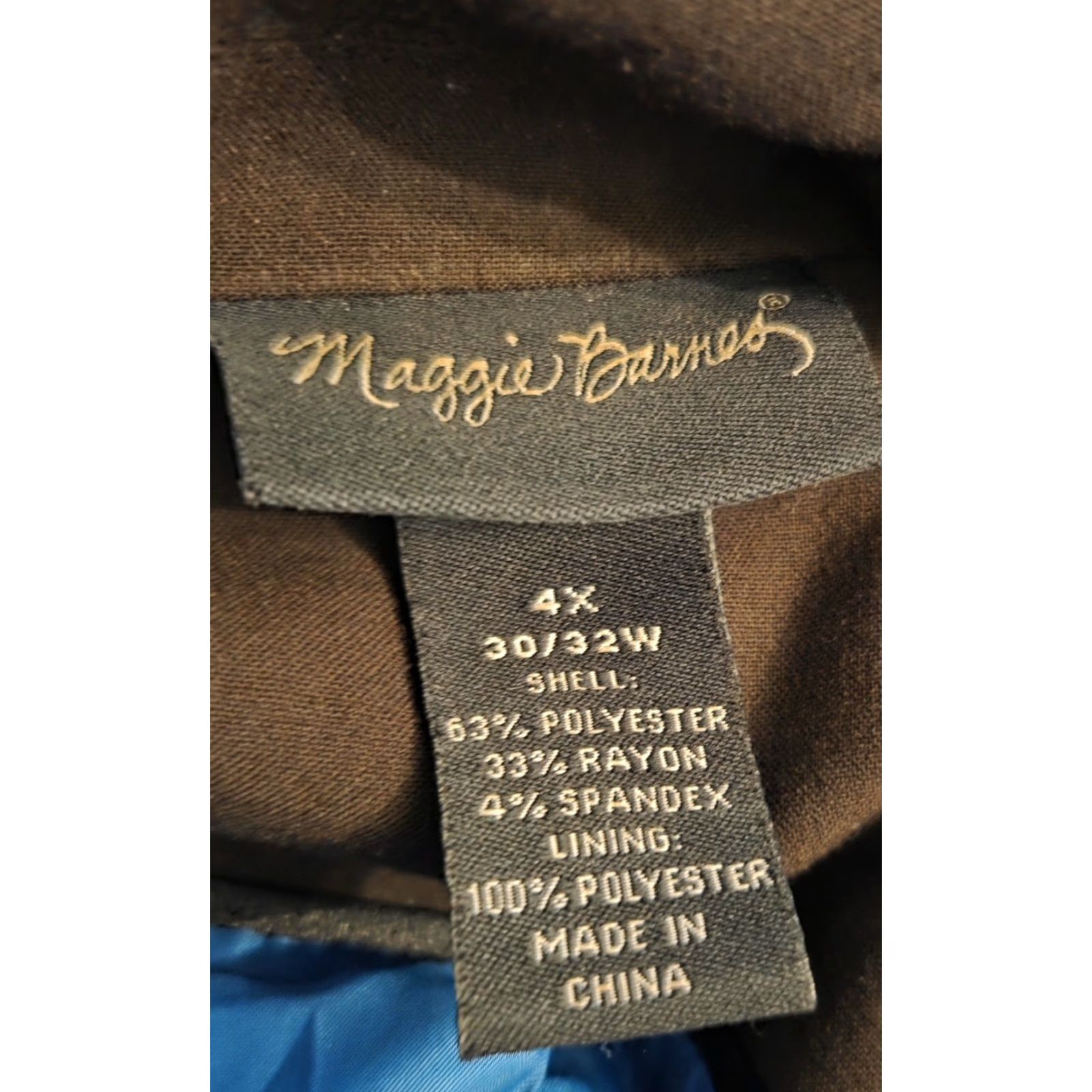 Vintage Maggie Barnes Dark Brown Blazer Jacket 4X Women Plus Size Jacket Brown 4X Blazer Mens Womens Girls Boys Size XXL / US 16-18 / IT 52-54 - 2 Thumbnail