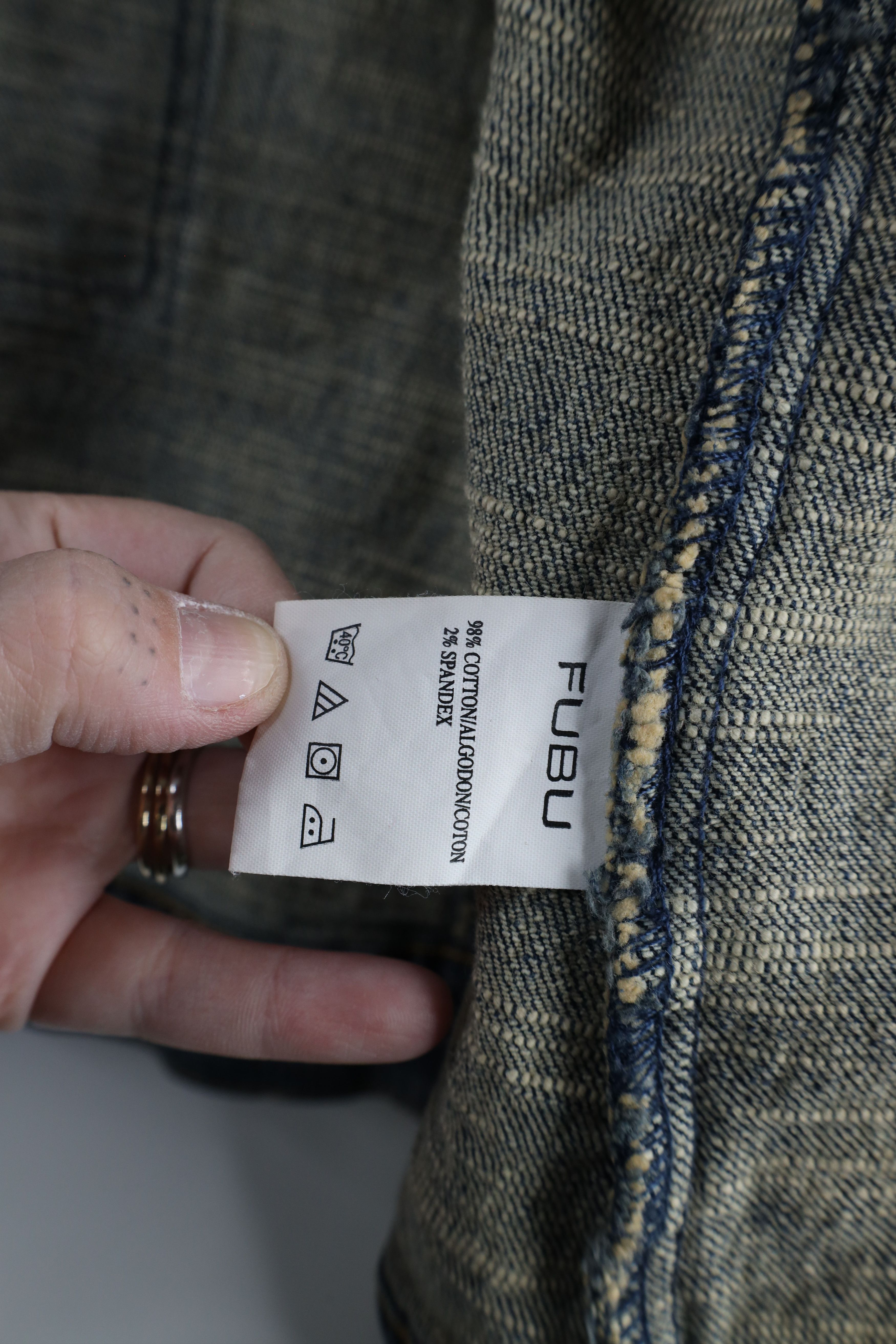 Fubu × Vintage Vintage FUBU Spell Out Stretch Denim Jean Trucker Jacket Size XL / US 12-14 / IT 48-50 - 13 Thumbnail