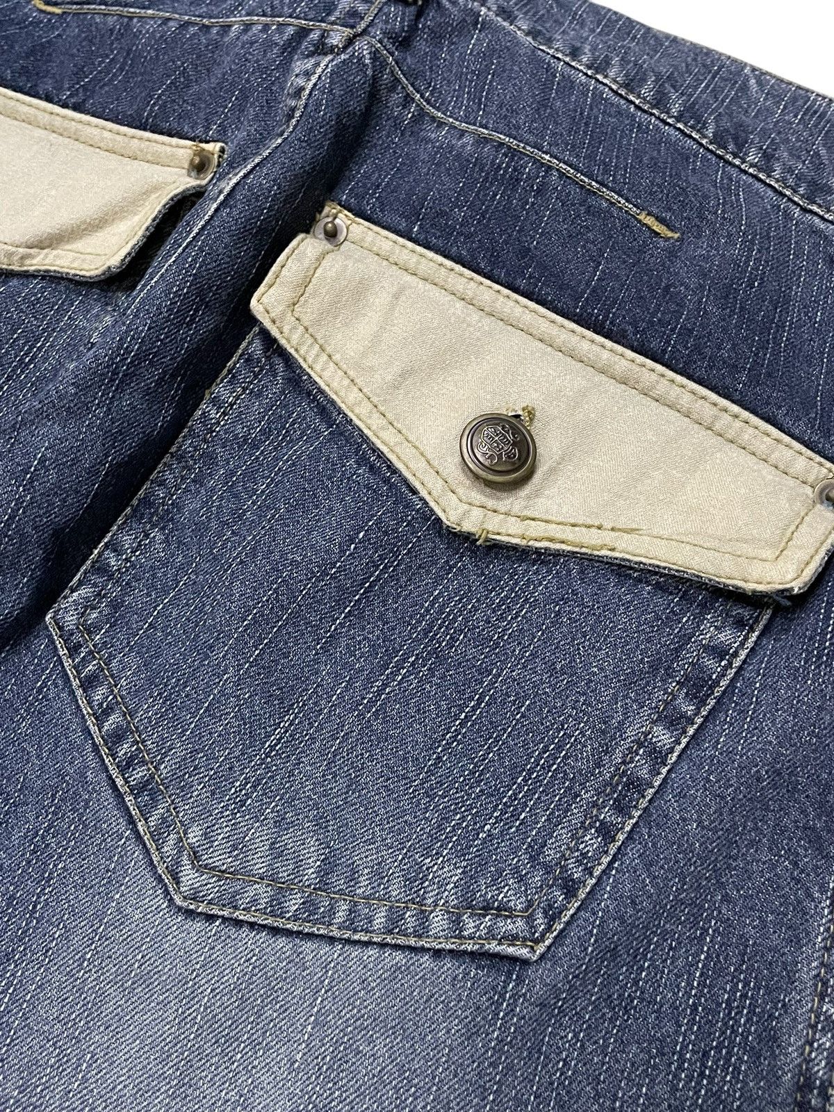 Japanese Brand × Tornado Mart How Hard Jan 40 Paneled Spiral Laces Up Flare Jeans Size US 32 / EU 48 - 20 Thumbnail