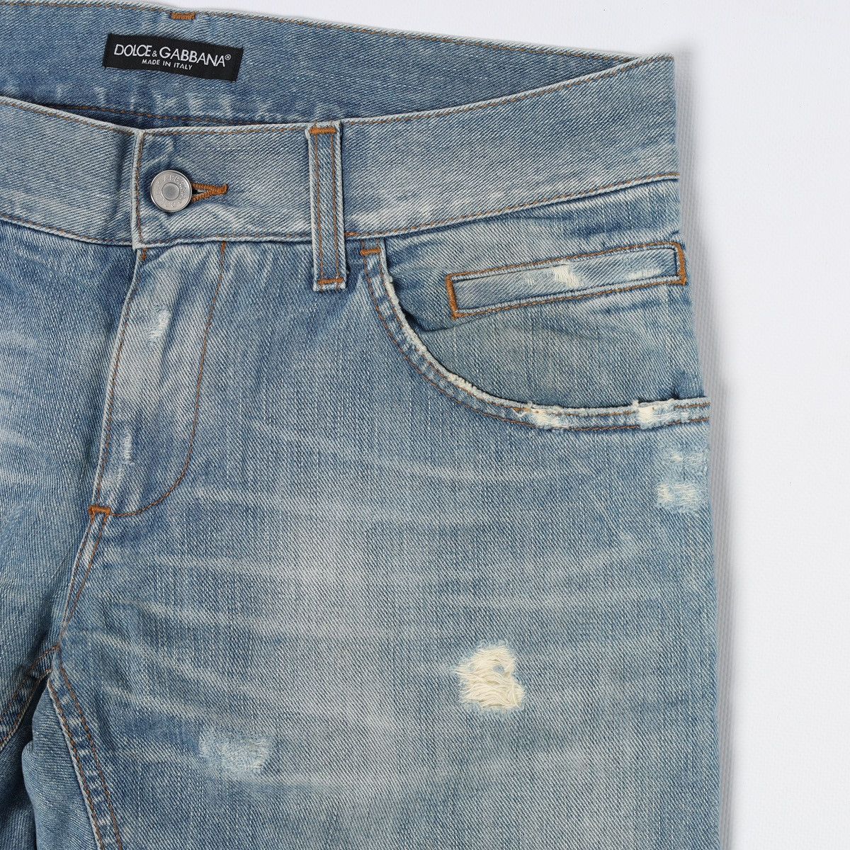 Dolce & Gabbana Dolce Gabbana Jeans Denim Pants Distressed Fade Metal Logo Size US 30 / EU 46 - 7 Thumbnail