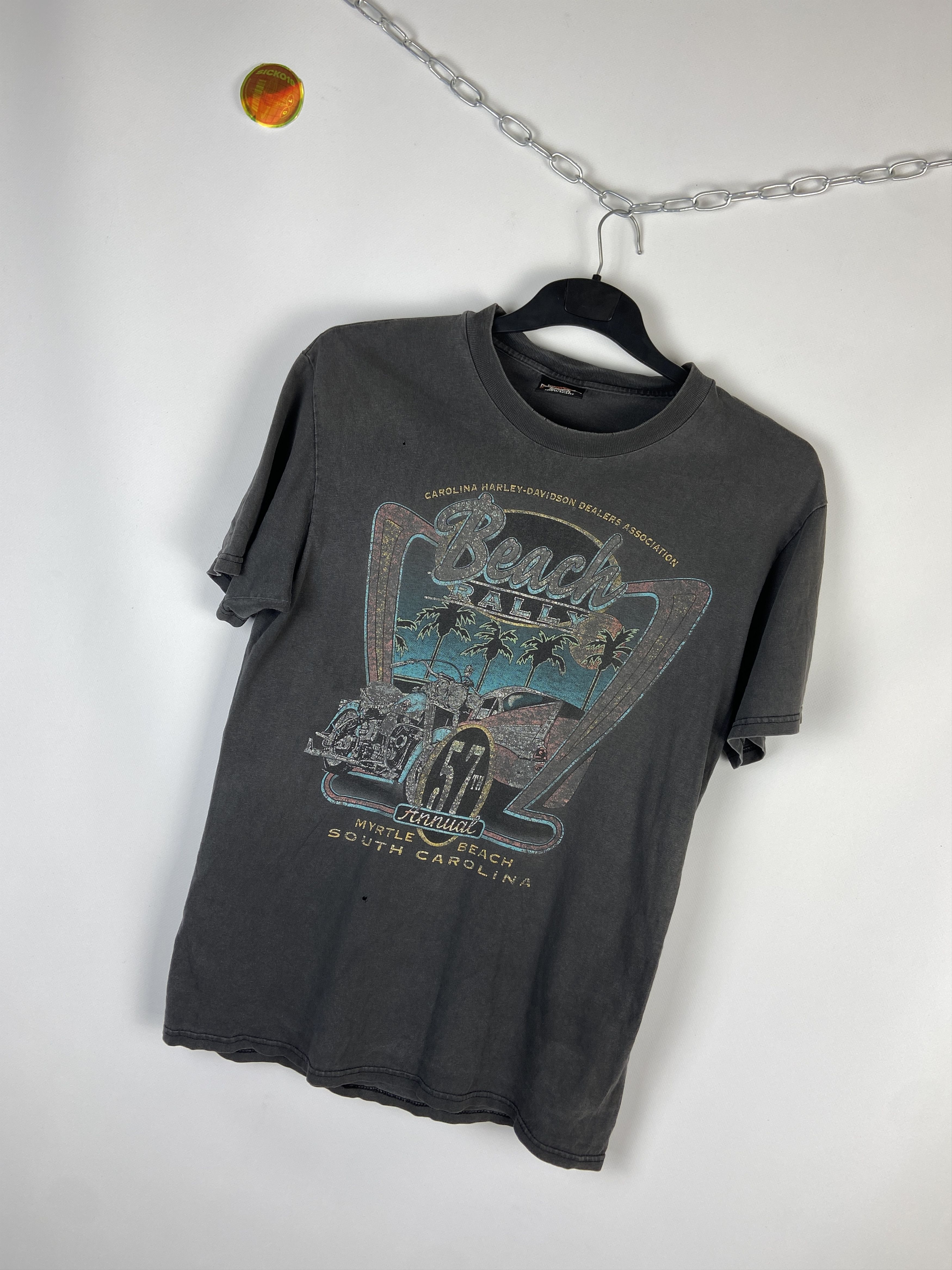 Harley Davidson × Vintage Vintage Harley Davidson Carolina 1997 tee Size US M / EU 48-50 / 2 - 2 Thumbnail