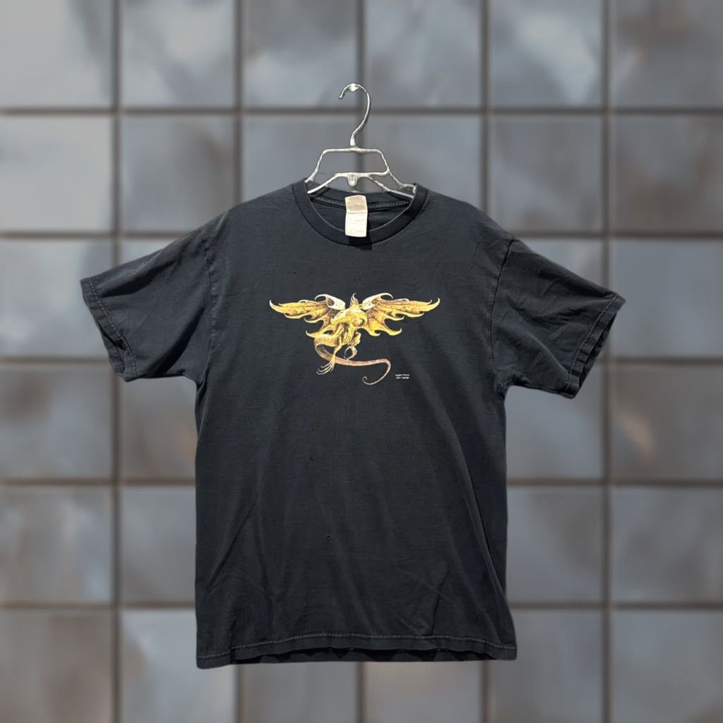 Fruit Of The Loom VINTAGE 00’s Steven Hickman Dragon The Fantasy Of Art RARE Black T-Shirt Men’s L Mens Size US L / EU 52-54 / 3 - 1 Thumbnail