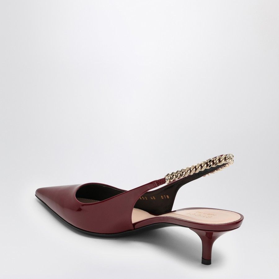 o1d2blof0824 Leather Signorina Decollete in Dark Red