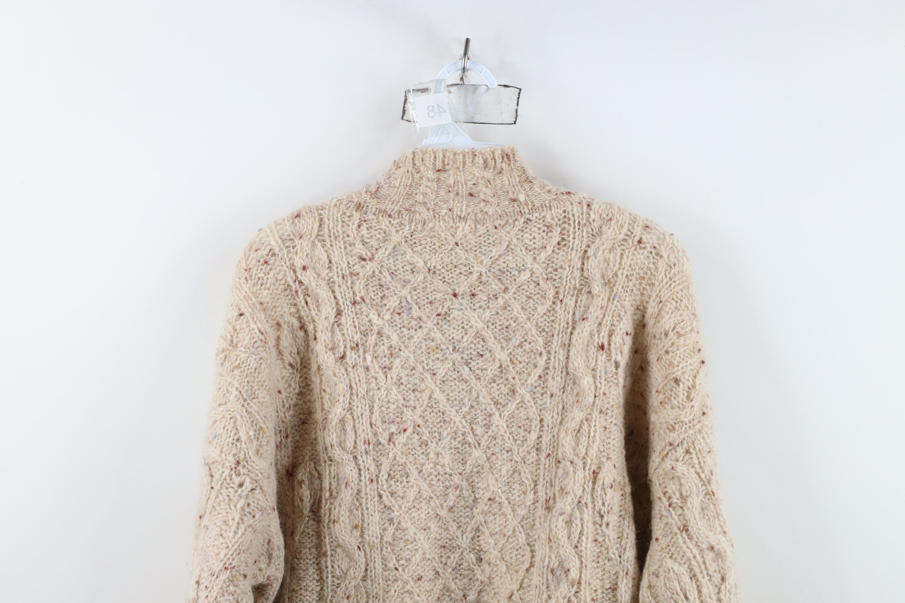 Vintage Vintage 90s Streetwear Leaf Cable Knit Mock Neck Sweater Size M / US 6-8 / IT 42-44 - 11 Thumbnail