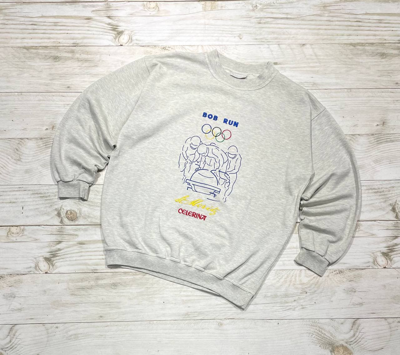 Adidas Olympic St. Mortiz Celerina Bob Run Sweatshirt 90s