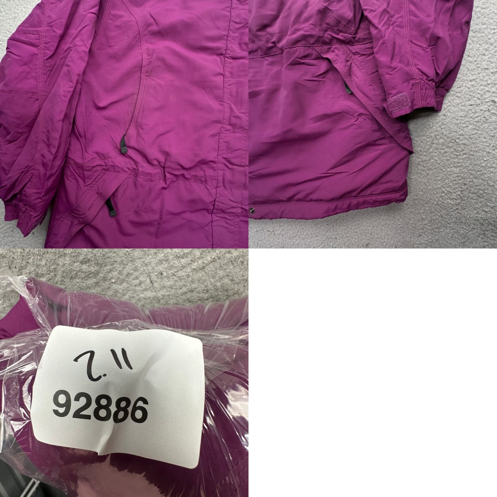 Vintage L.L. Bean Parka Jacket Womens Plus 1X Purple Fleece Lined Hooded Full Zip Pockets Nylon Polyester Long Winter Fall Slim? Size XL / US 12-14 / IT 48-50 - 9 Thumbnail