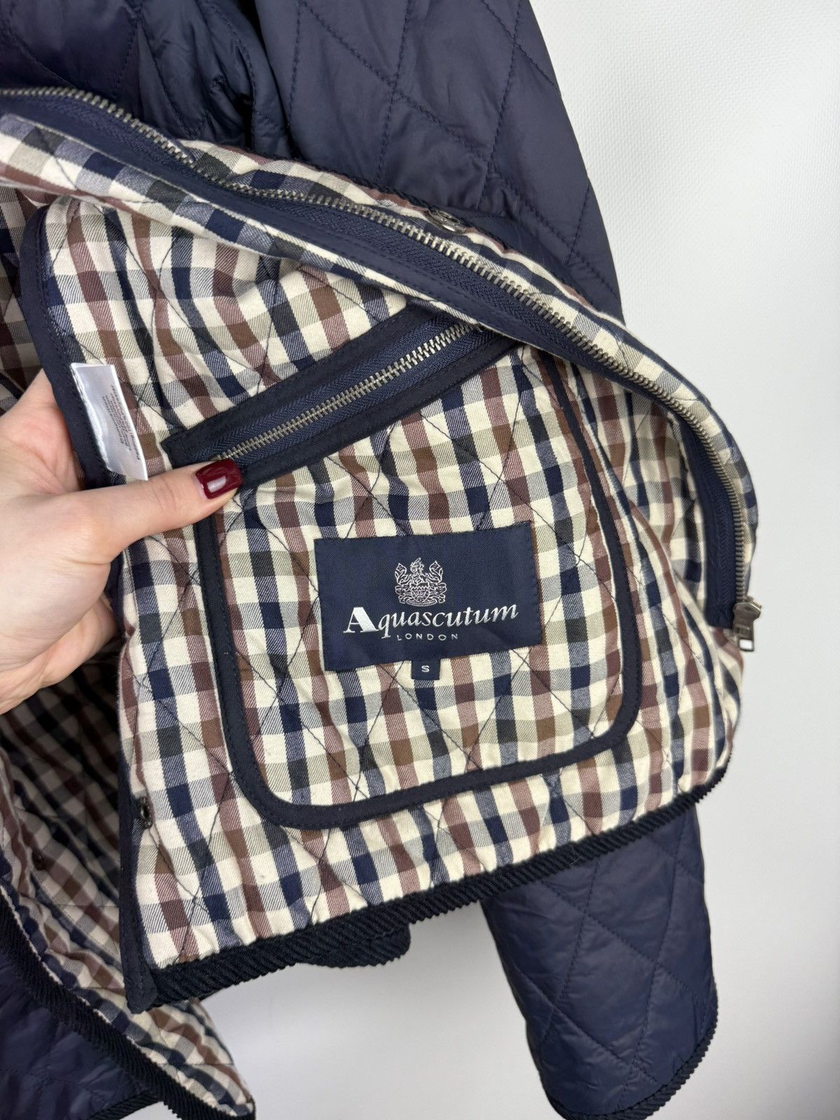 Aquascutum Aquascutum Men’s Quilted Check Lined Jacket Size S Size US S / EU 44-46 / 1 - 24 Thumbnail