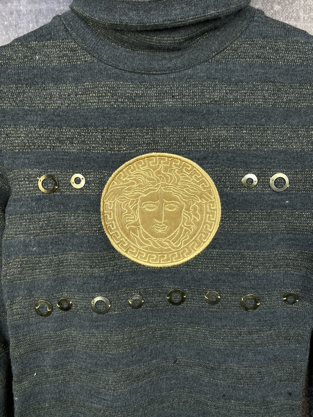 Versace Jeans Couture Vintage rare big logo monogram Versace long sleeve Size US M / EU 48-50 / 2 - 3 Thumbnail