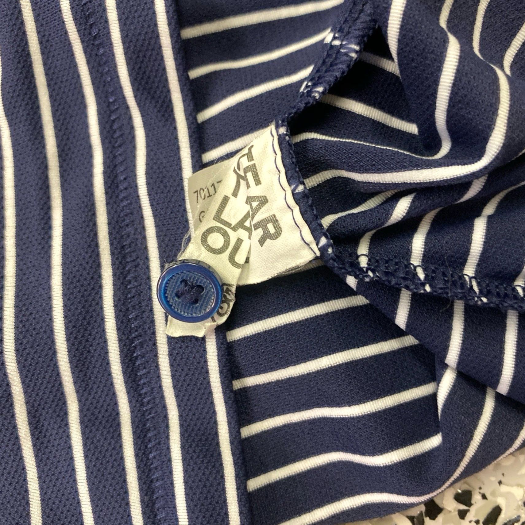 G/FORE G/FORE Polo Shirt Mens Large Blue Short Sleeve Stripes Golf Bandon Dunes Skull Print Size US L / EU 52-54 / 3 - 5 Thumbnail