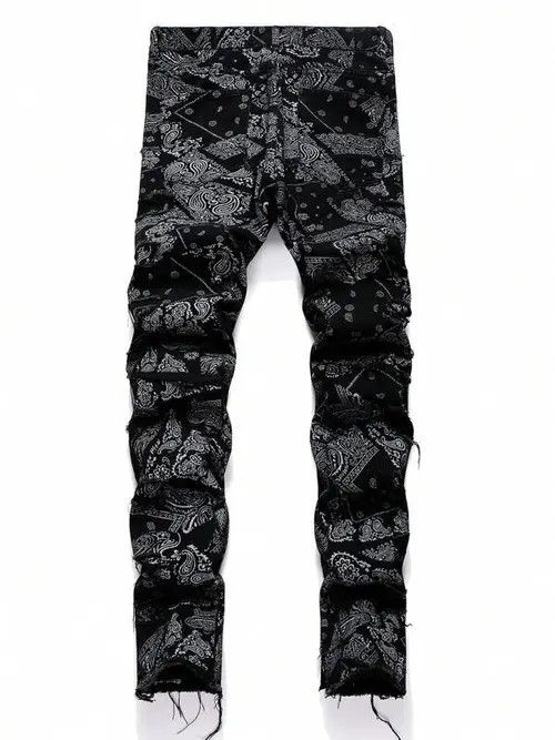 Japanese Brand × Vintage Washed Stacked Distressed Ripped Skinny Jeans Size US 30 / EU 46 - 4 Thumbnail