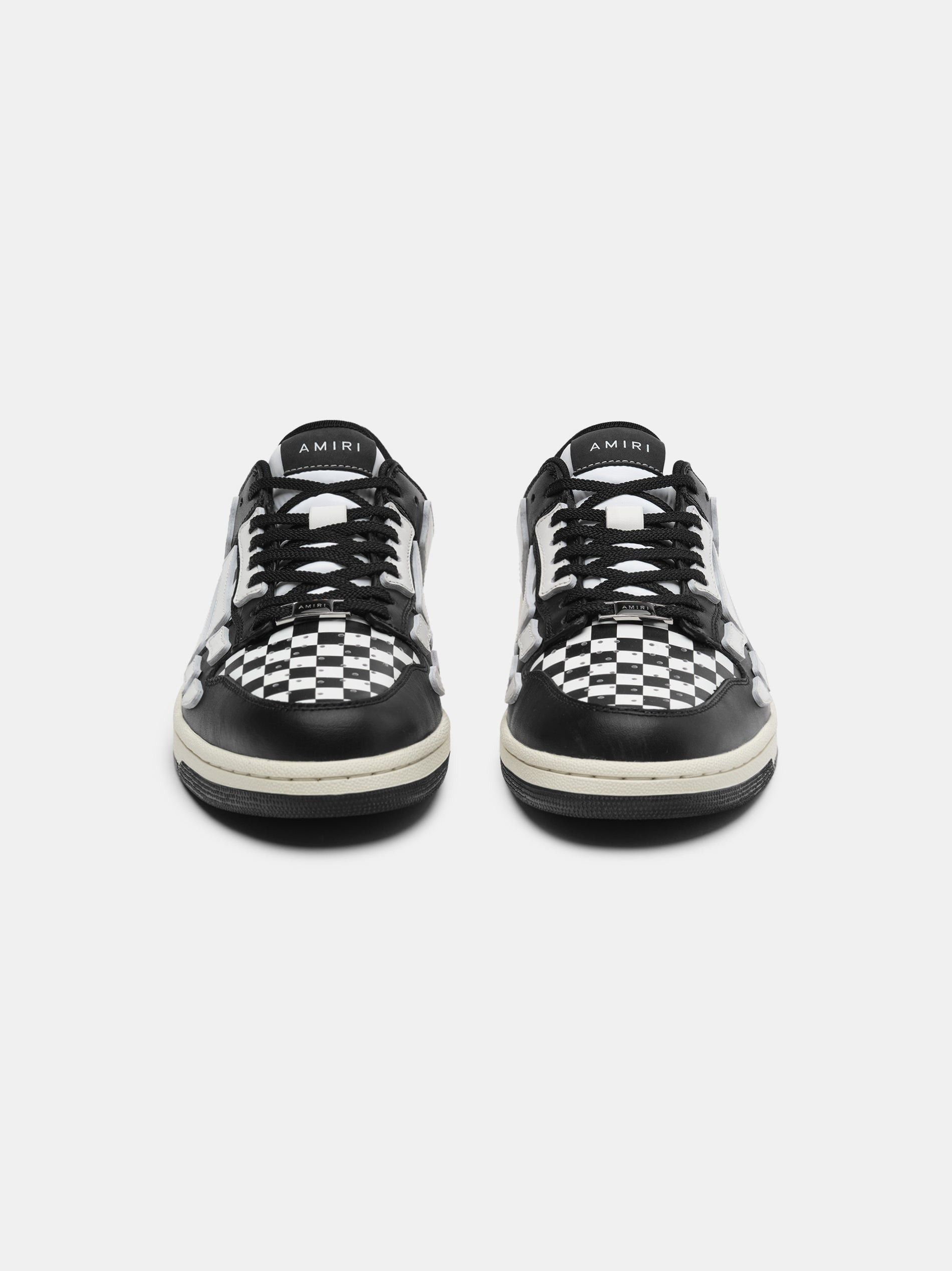 Amiri o1s1wg110625 Checkered Skelton Low-Top Sneakers Black/White Size US 12 / EU 45 - 3 Thumbnail
