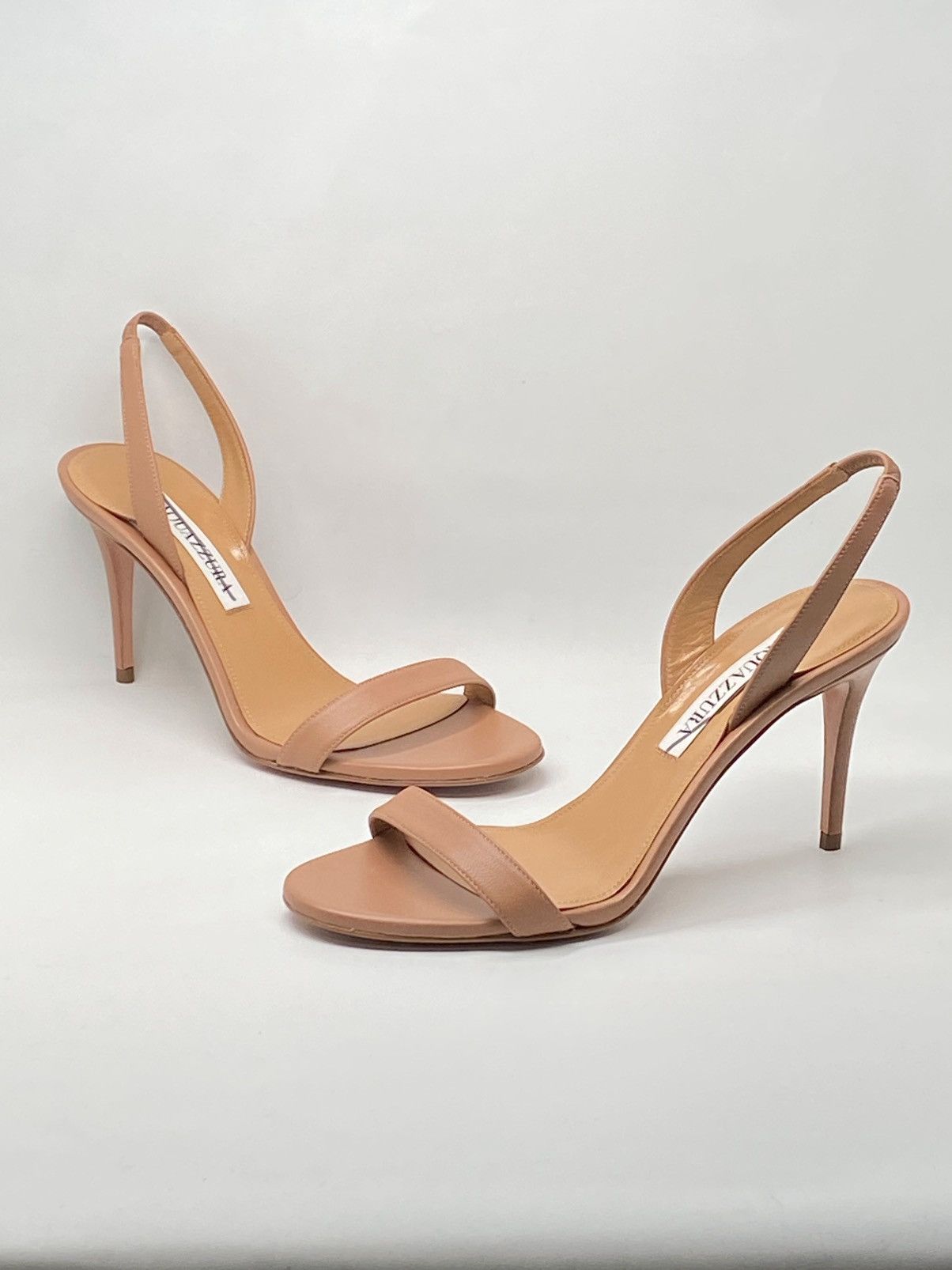 Aquazzura So Nude 85MM Leather Sandals size 36