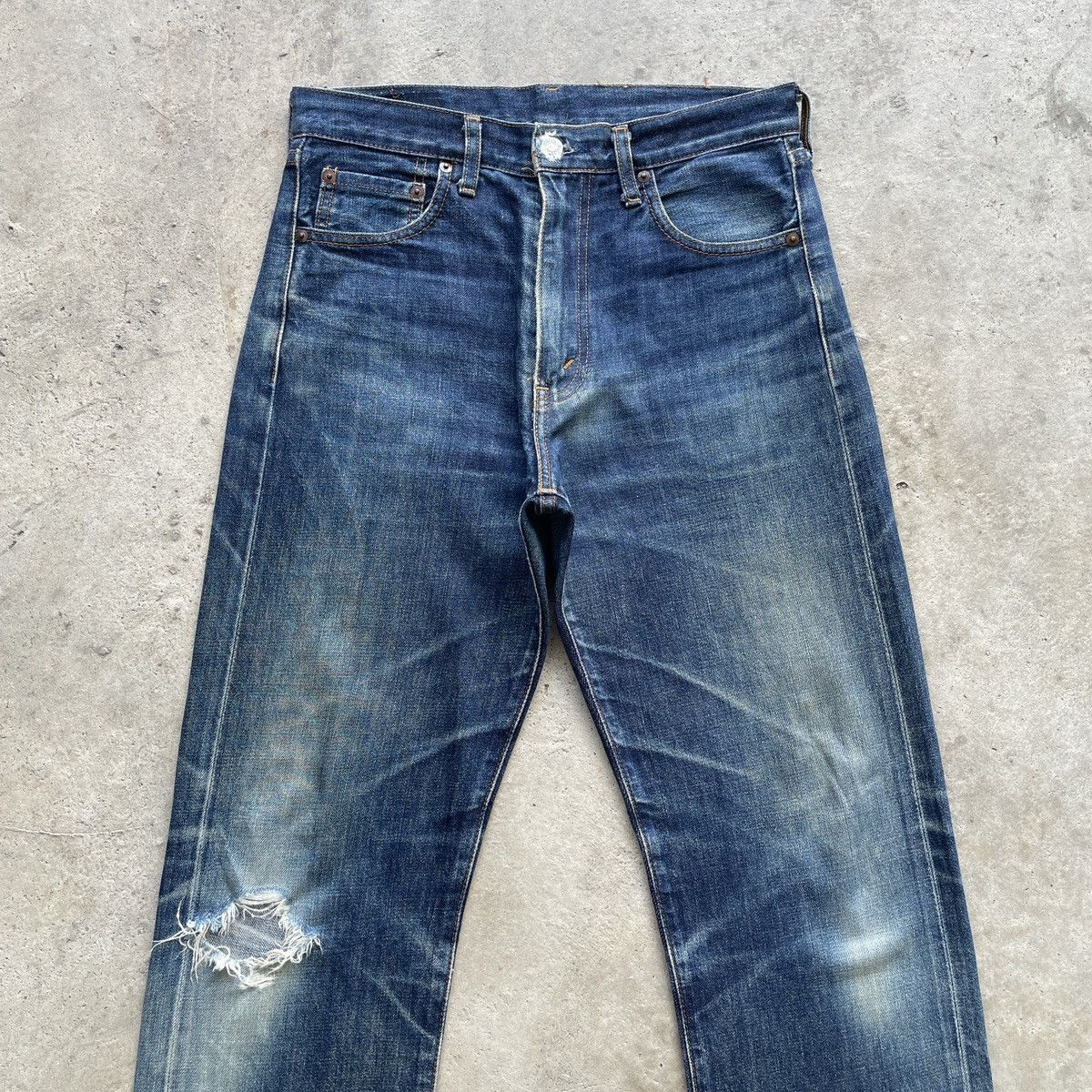 Jean × Levi's × Vintage Vintage Levi’s 502 Big E Selvedge Denim Faded Jeans Pants Size US 30 / EU 46 - 3 Thumbnail