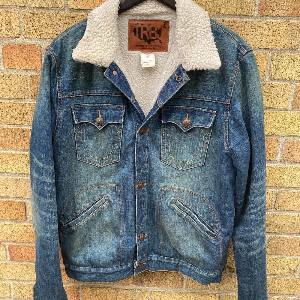 True Religion Vintage True Religion DALTRY Sherpa Denim Jacket XL Blue Size US XL / EU 56 / 4 - 4 Thumbnail