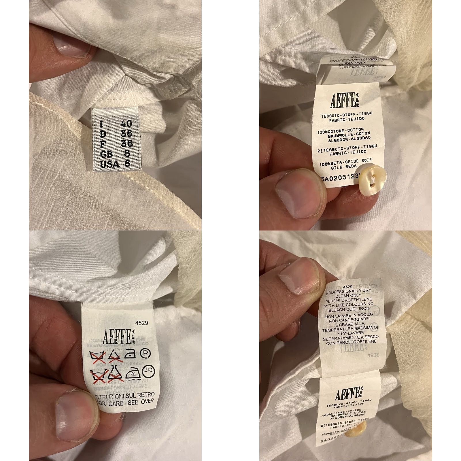 Jean Paul Gaultier VINTAGE Jean Paul Gaultier Femme Shirt Women’s 6 White Gauze 90s Size M / US 6-8 / IT 42-44 - 8 Thumbnail