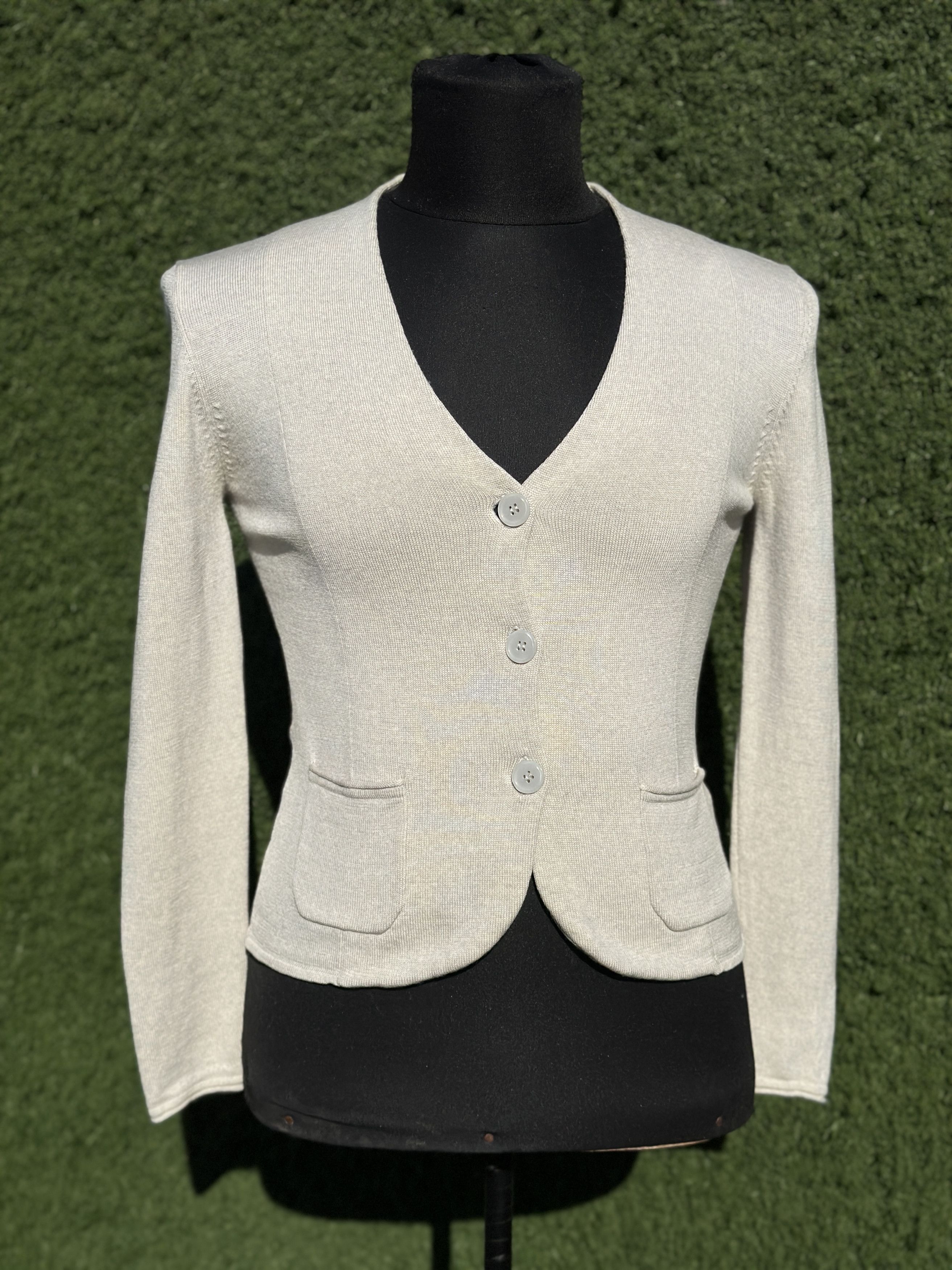 Prada Prada Cashmere Silk Tailored Knit Cardigan Buttons IT 40