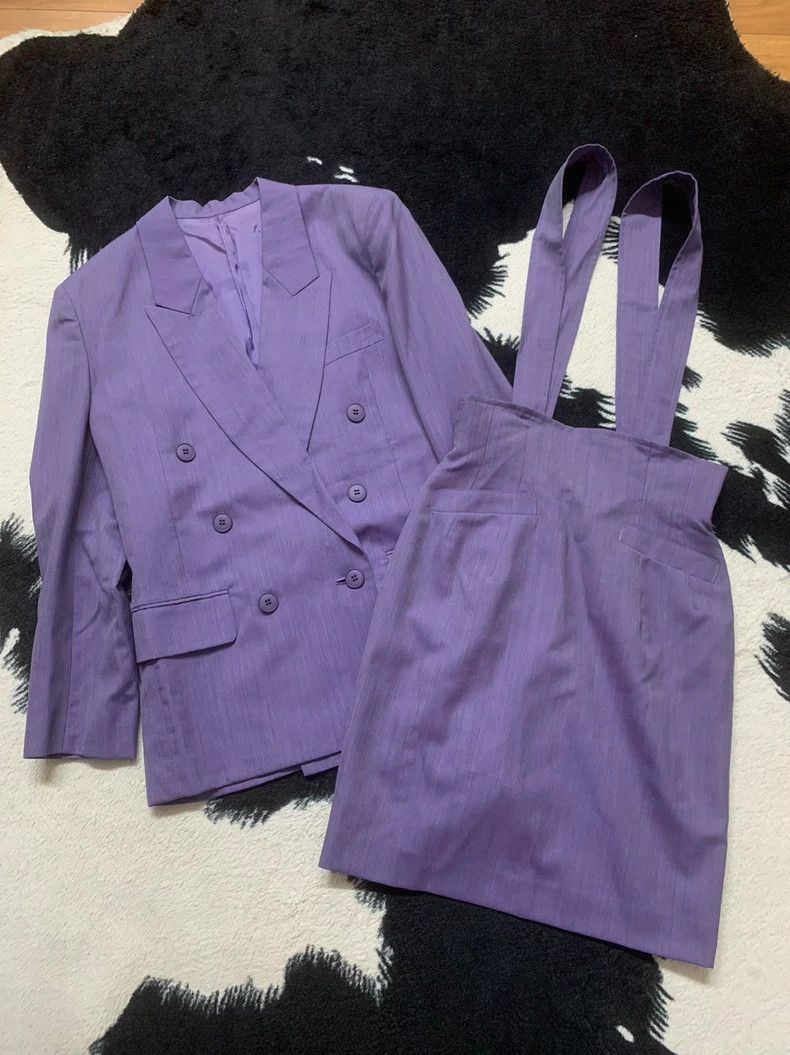 Kenzo KENZO Wool suit, suit jacket ➕ suspenders skirt Size XS / US 0-2 / IT 36-38 - 2 Thumbnail