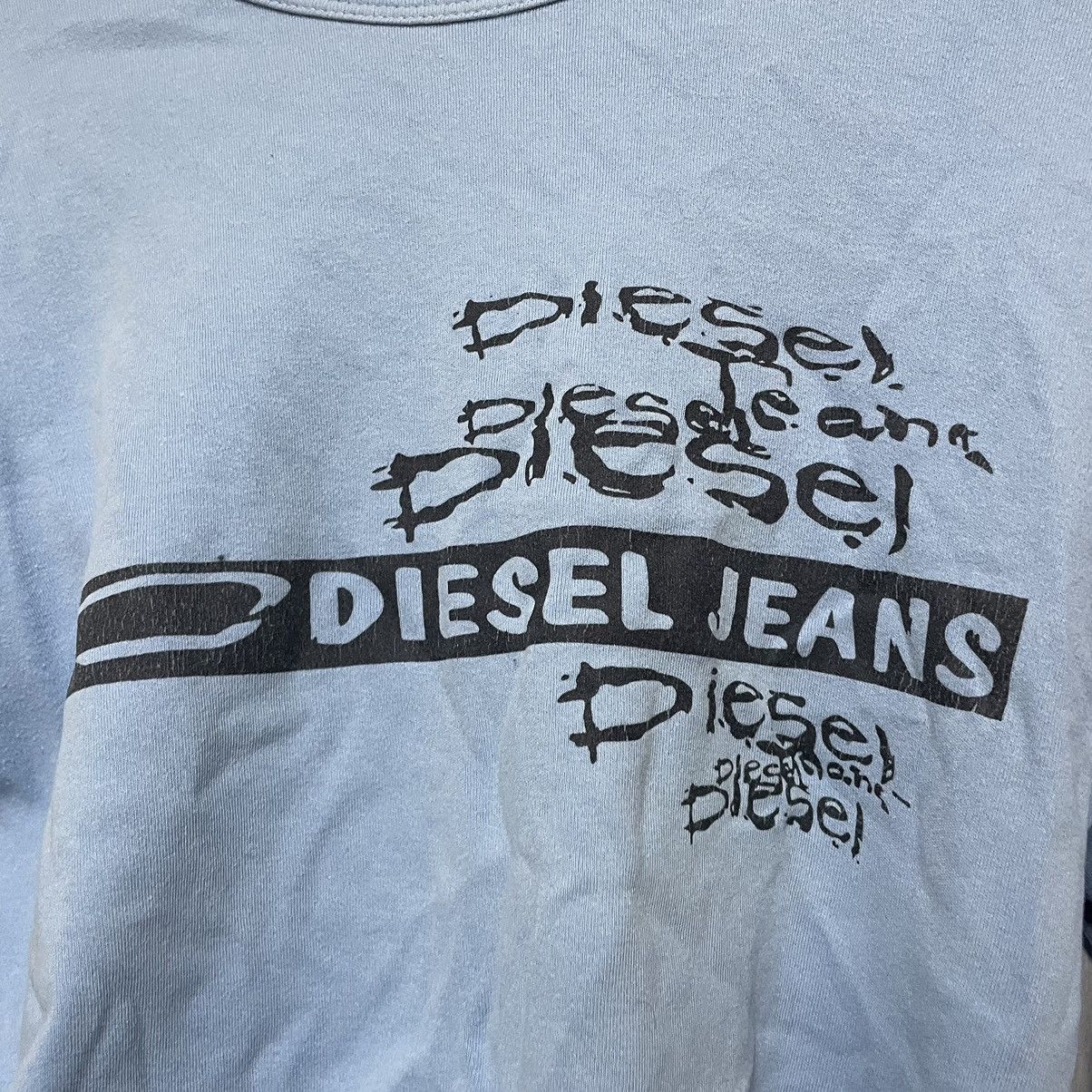 Diesel × Vintage Diesel Logo Tee Vintage longsleeve shirt cyber desert chrime Size US M / EU 48-50 / 2 - 2 Thumbnail