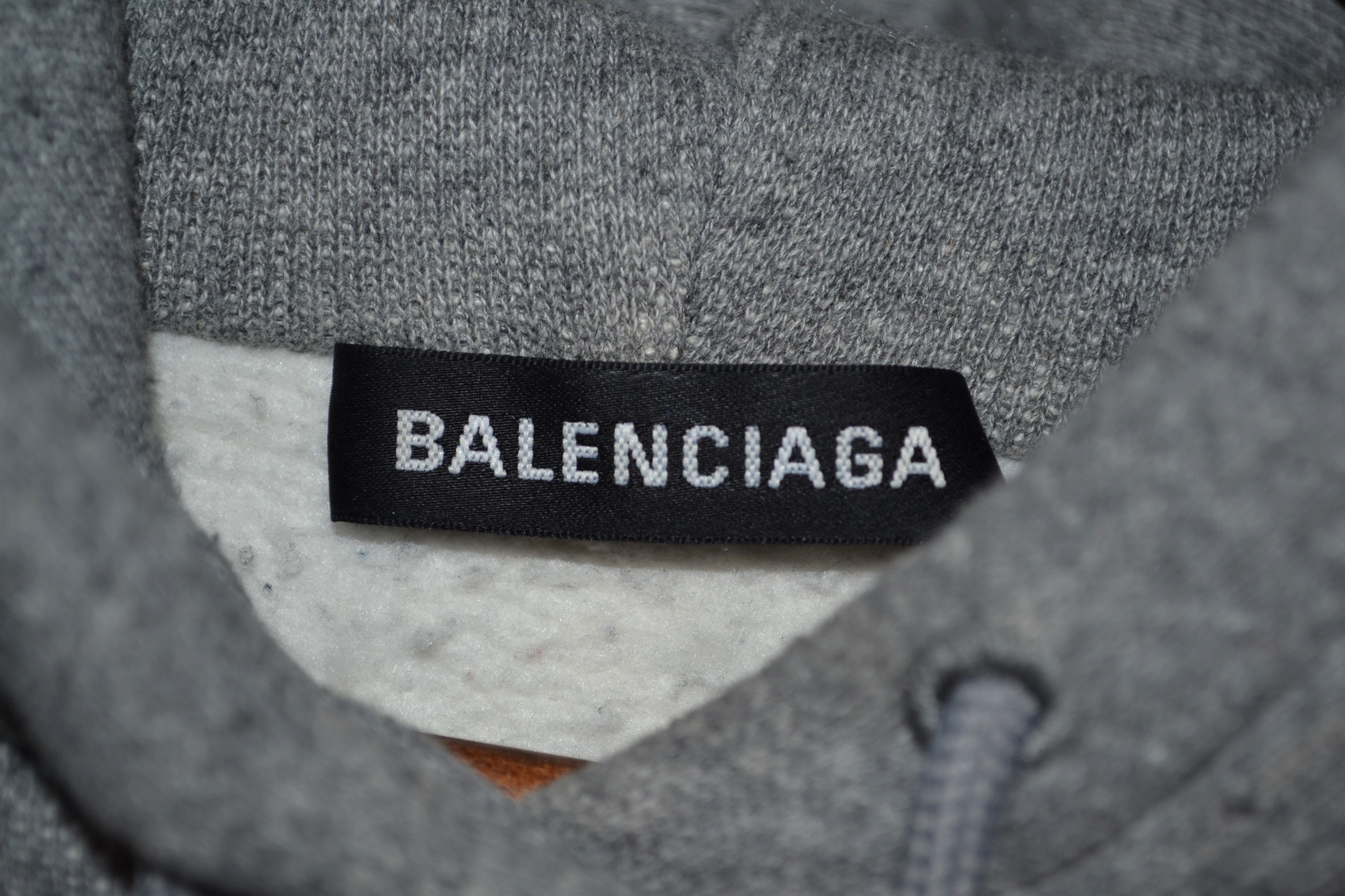 Balenciaga Balenciaga Gray Cotton Crest Oversized Hoodie Logo XS Size US XS / EU 42 / 0 - 6 Thumbnail