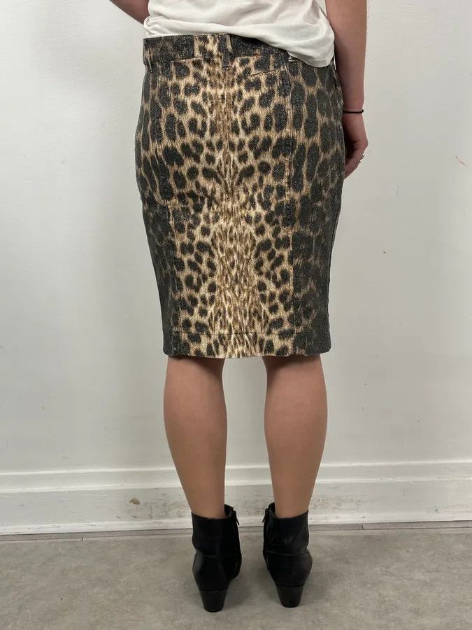 Roberto Cavalli 2000s Roberto Cavalli Leopard Skirt Size 29" - 3 Thumbnail