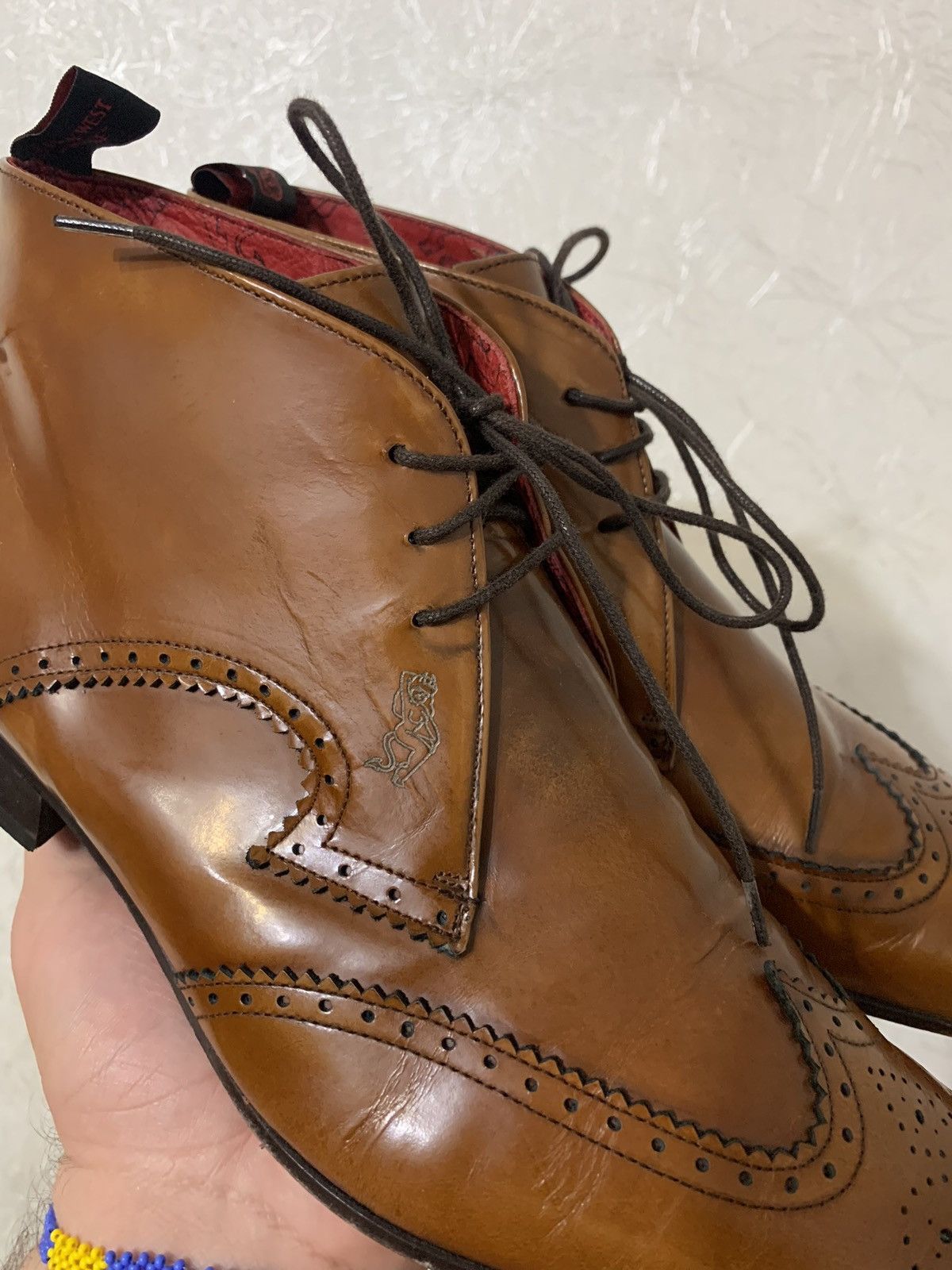 Genuine Leather × Jeffery West × Vintage Jeffery West ‘MUSE’ Vintage Men’s Leather Brown Boots Size US 11 / EU 44 - 3 Thumbnail