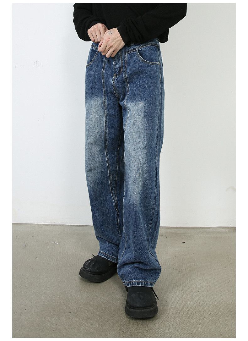 Japanese Brand × Jean Washed loose straight-leg versatile casual jeans Size US 32 / EU 48 - 4 Thumbnail