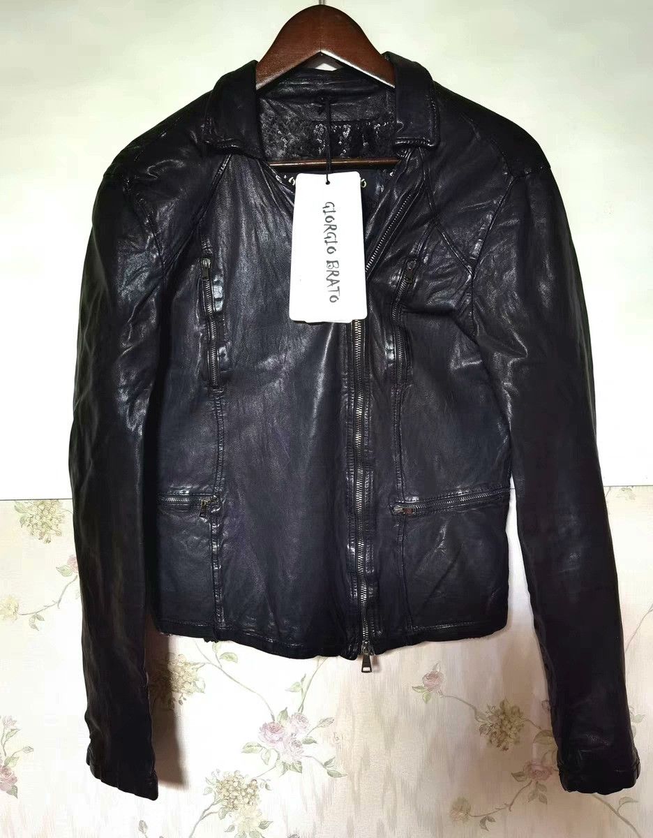 Giorgio Brato Giorgio Brato Short Leather Jacket Size US M / EU 48-50 / 2 - 1 Thumbnail