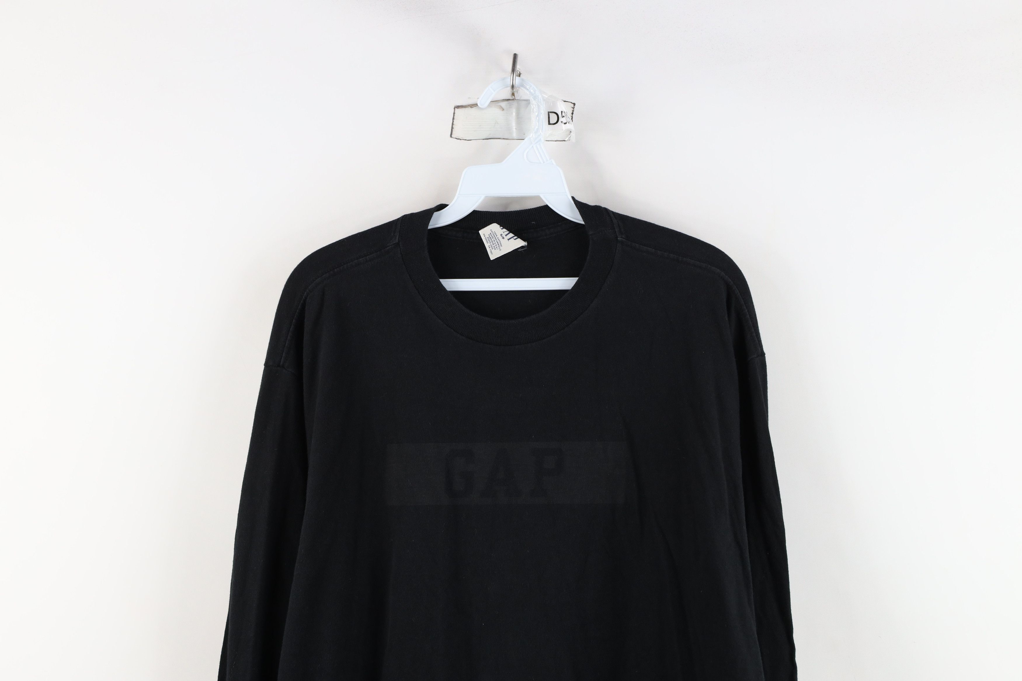 Gap × Vintage Vintage 90s Gap Spell Box Logo Long Sleeve T-Shirt Black USA Size US S / EU 44-46 / 1 - 2 Thumbnail
