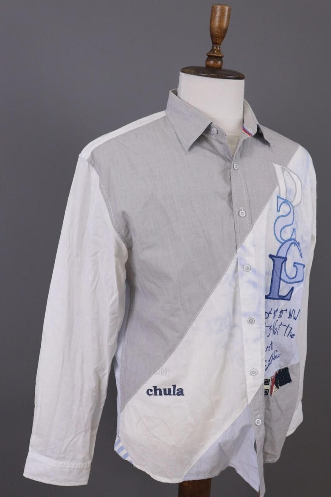 Desigual Desigual Slim Multicolor Big Logo Shirt Size XXL Size US XXL / EU 58 / 5 - 3 Thumbnail