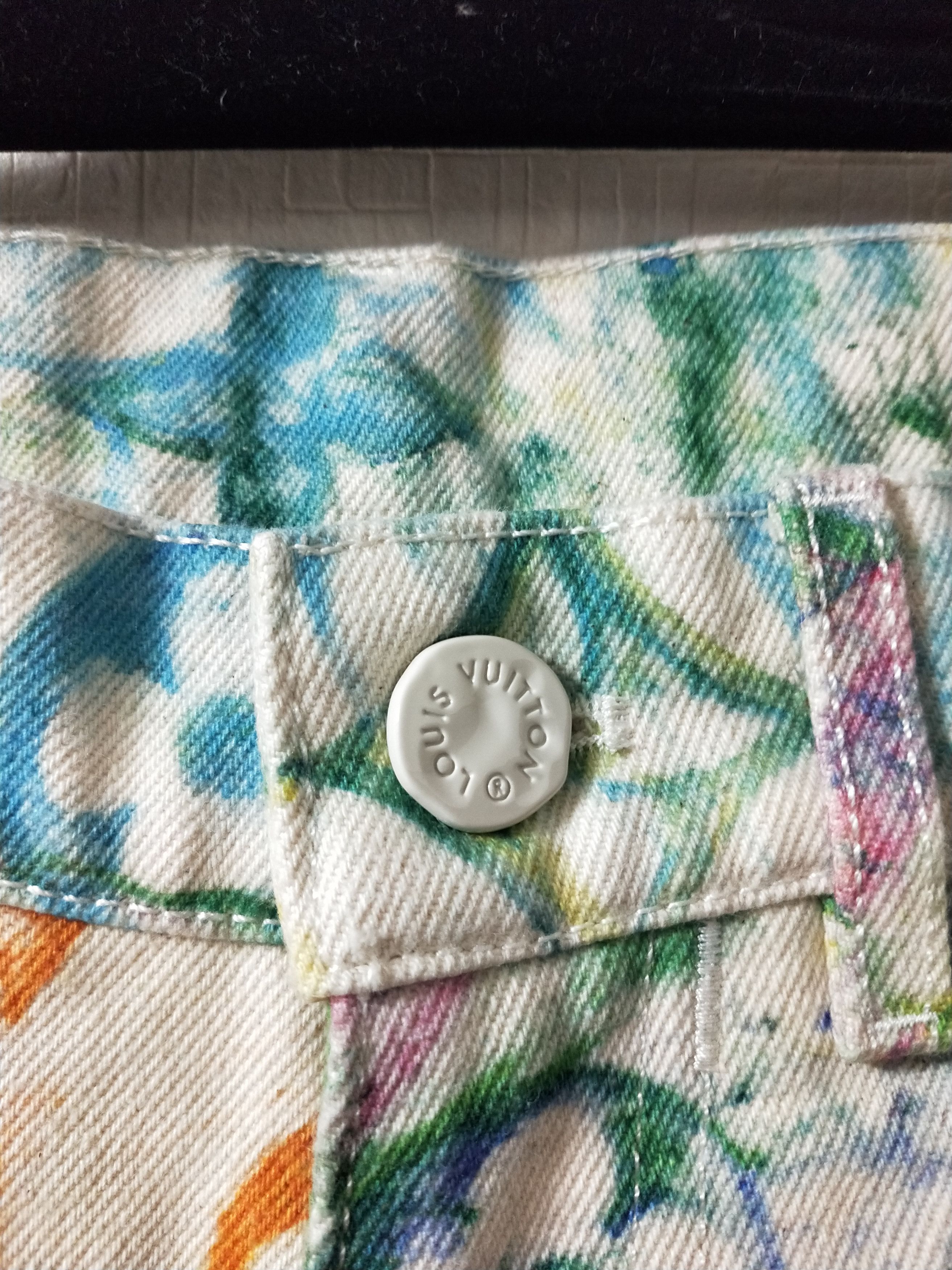 Louis Vuitton Pastel Monogram Denim Jeans Size US 31 - 4 Thumbnail