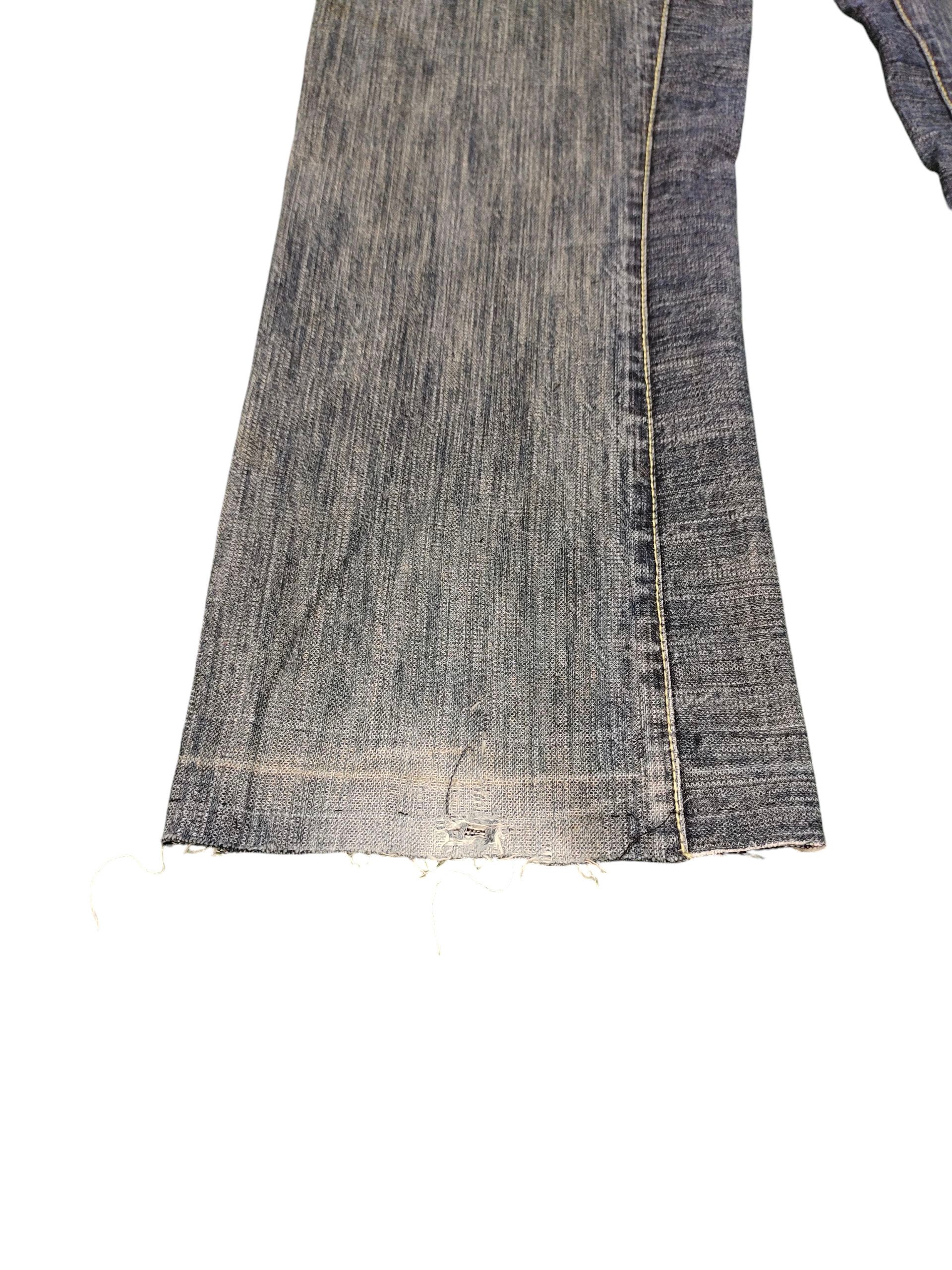 Karakuri Tamashii Vintage Wild Khakis Crossed Circle Japanese Distress Jeans Size US 34 / EU 50 - 6 Thumbnail