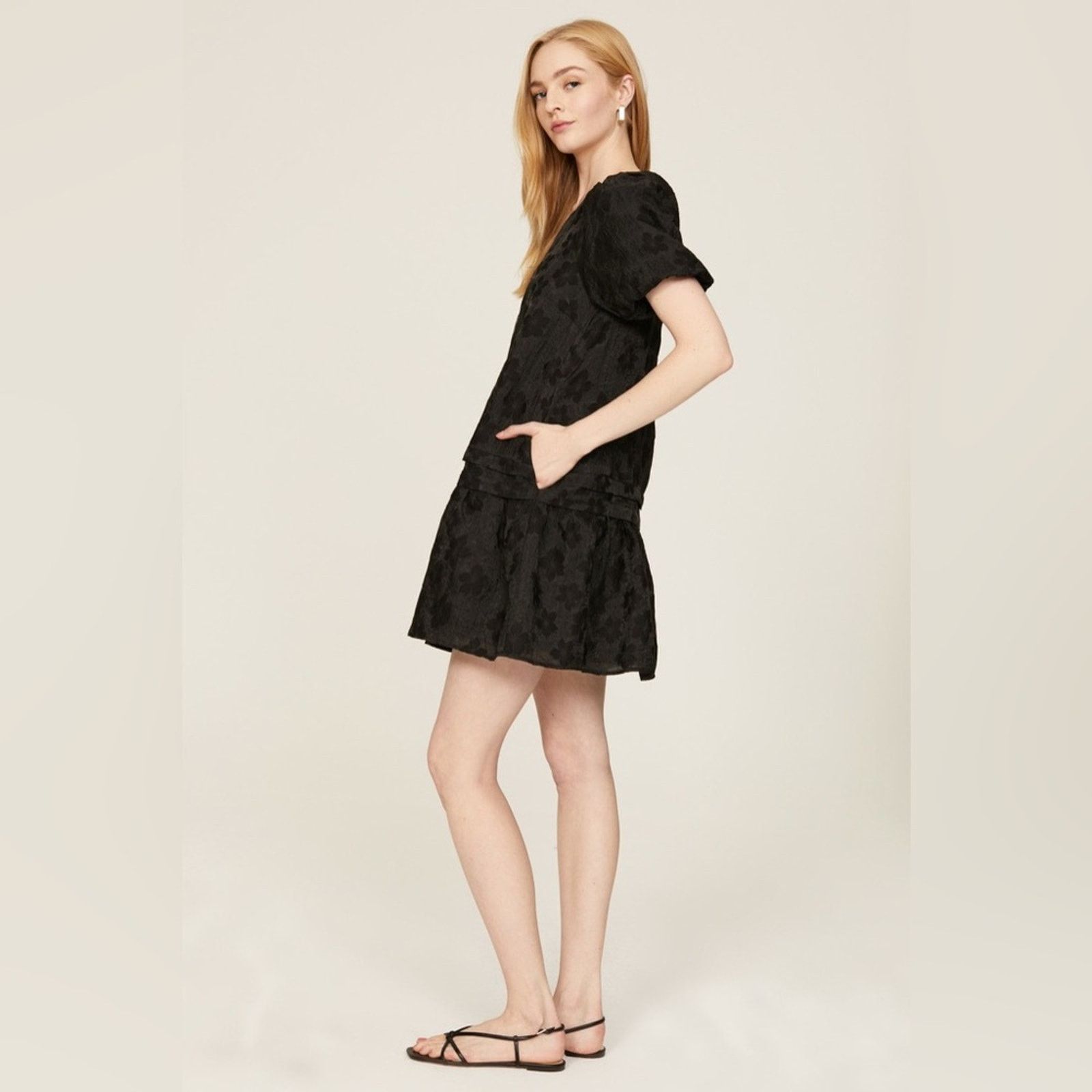 Madewell Madewell Size XL Aida Floral Mini Dress - Black Size XL / US 12-14 / IT 48-50 - 4 Thumbnail