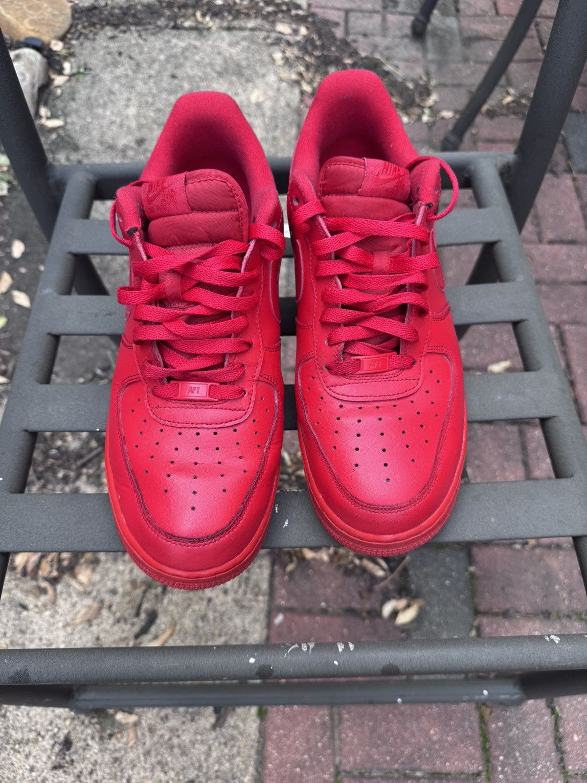 Nike Air Force 1 Low (Triple Red) Size US 12 / EU 45 - 1 Thumbnail