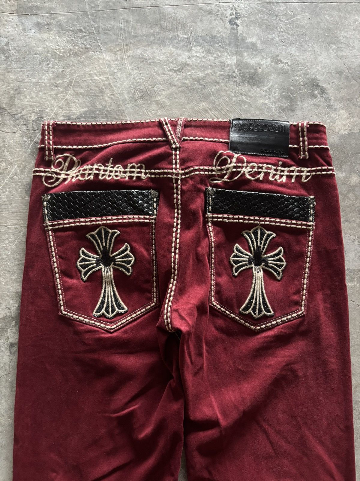 Japanese Brand PHANTOM DENIM chrome hearts inspired style cross punk goth Size US 34 / EU 50 - 1 Thumbnail