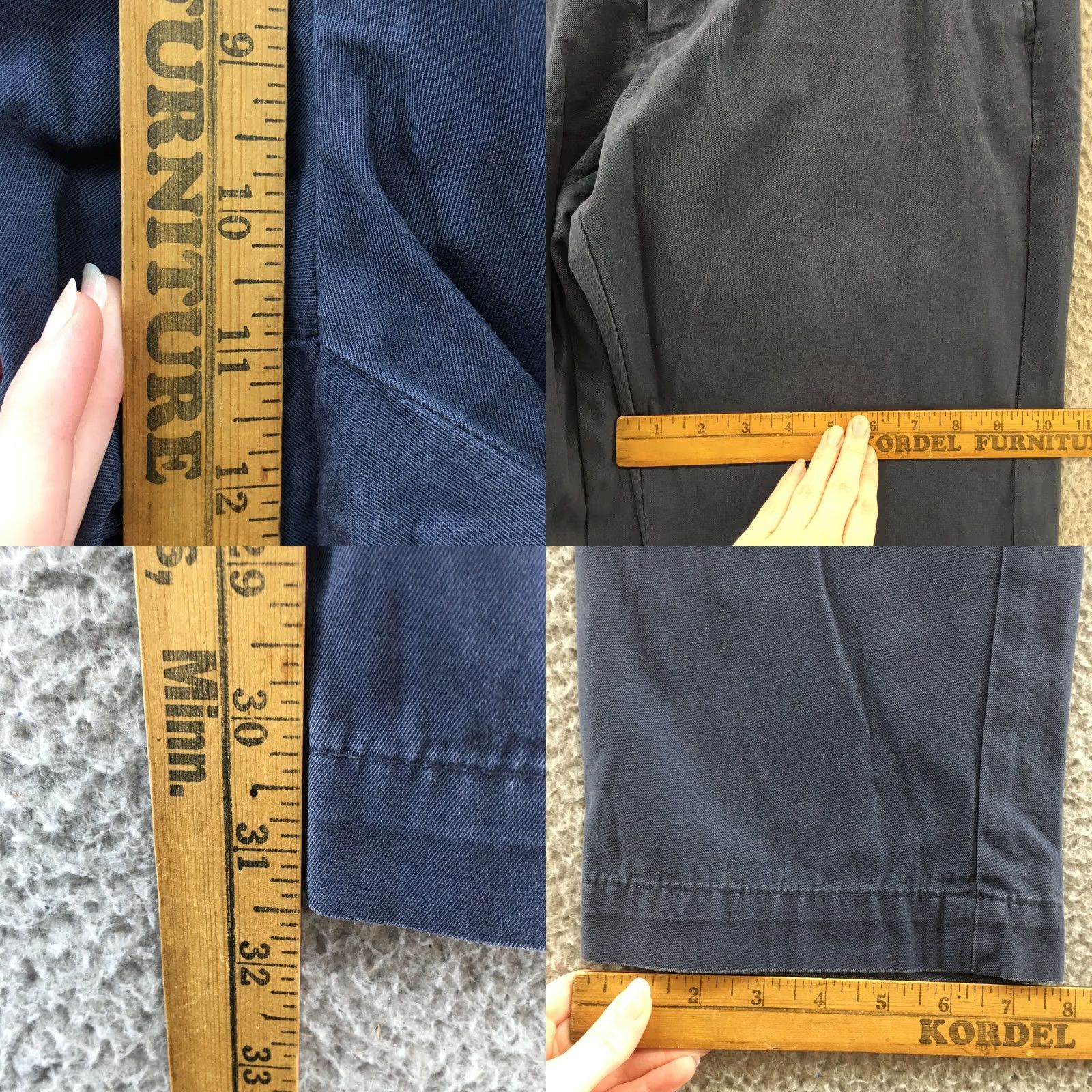 Banana Republic Banana Republic Emerson Chino Pants Mens 33x34 Blue Cotton Mid Rise Zip Fly Shirt? Size US 33 - 8 Thumbnail