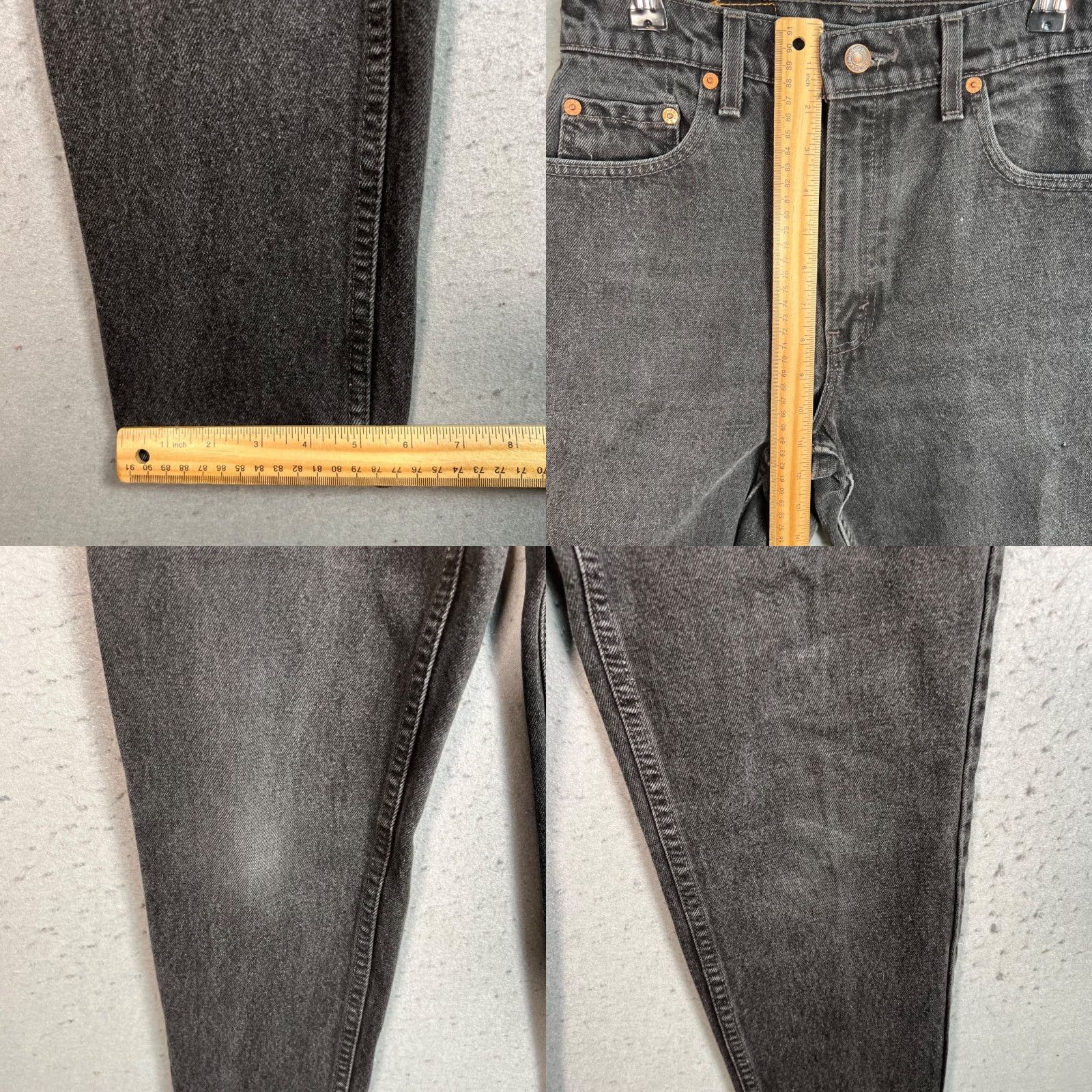 Levi's VINTAGE Levi's 550 Jeans Womens Size 8 Regular Black Denim 28 Inseam 5-Pocket Relaxed Tapered Leg Size 30" / US 8 / IT 44 - 8 Thumbnail