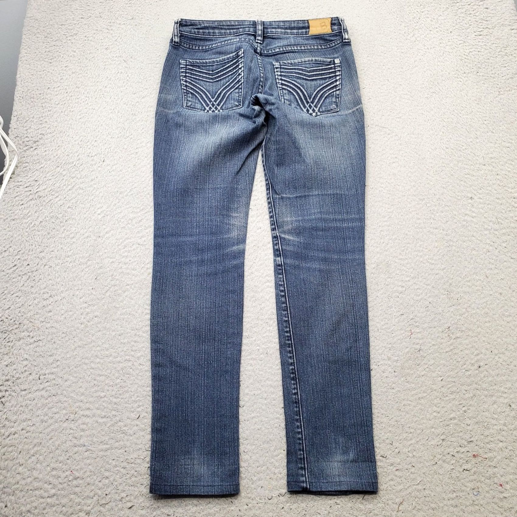 Denime Bullhead Hermosa Jeans Womens 3 Blue Denim Stretch Medium Wash Super Skinny Leg Jeans Size 26" / US 2 / IT 38 - 2 Thumbnail