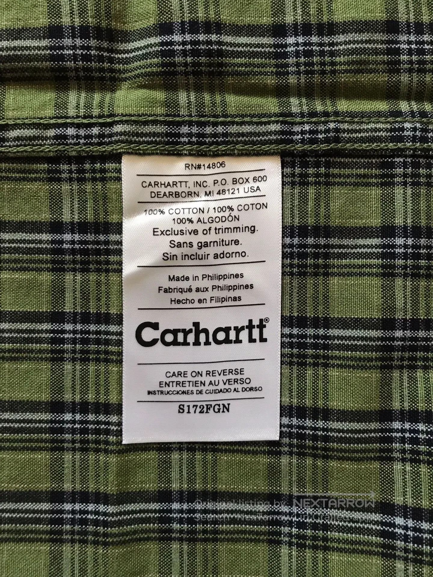 Carhartt Carhartt S172 FGN Work Shirt. Size US M / EU 48-50 / 2 - 8 Thumbnail