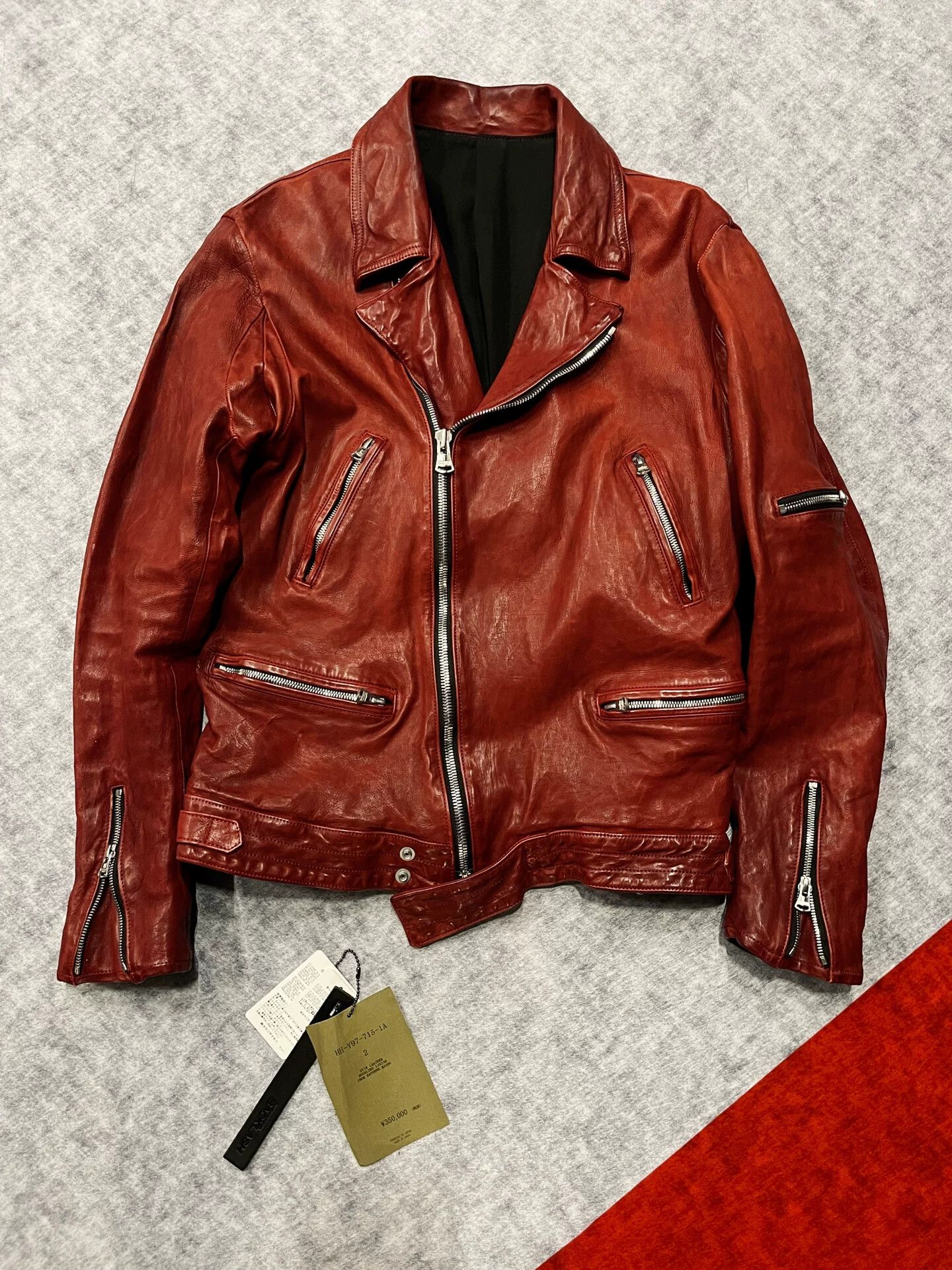 yohji yamamoto red lavel ジャケット Yohji Yamamoto Y's For Men Red Label Leather Jacket | Grailed