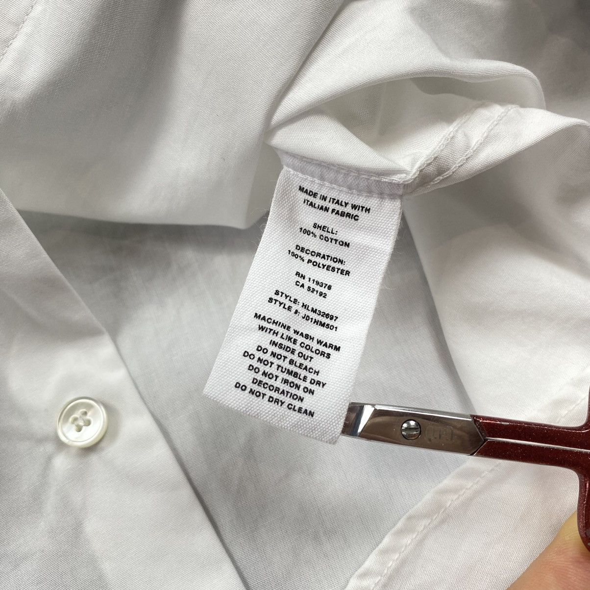 Helmut Lang Helmut Lang Silver Back Print Shirt White Classic Men Size M Size US M / EU 48-50 / 2 - 10 Thumbnail