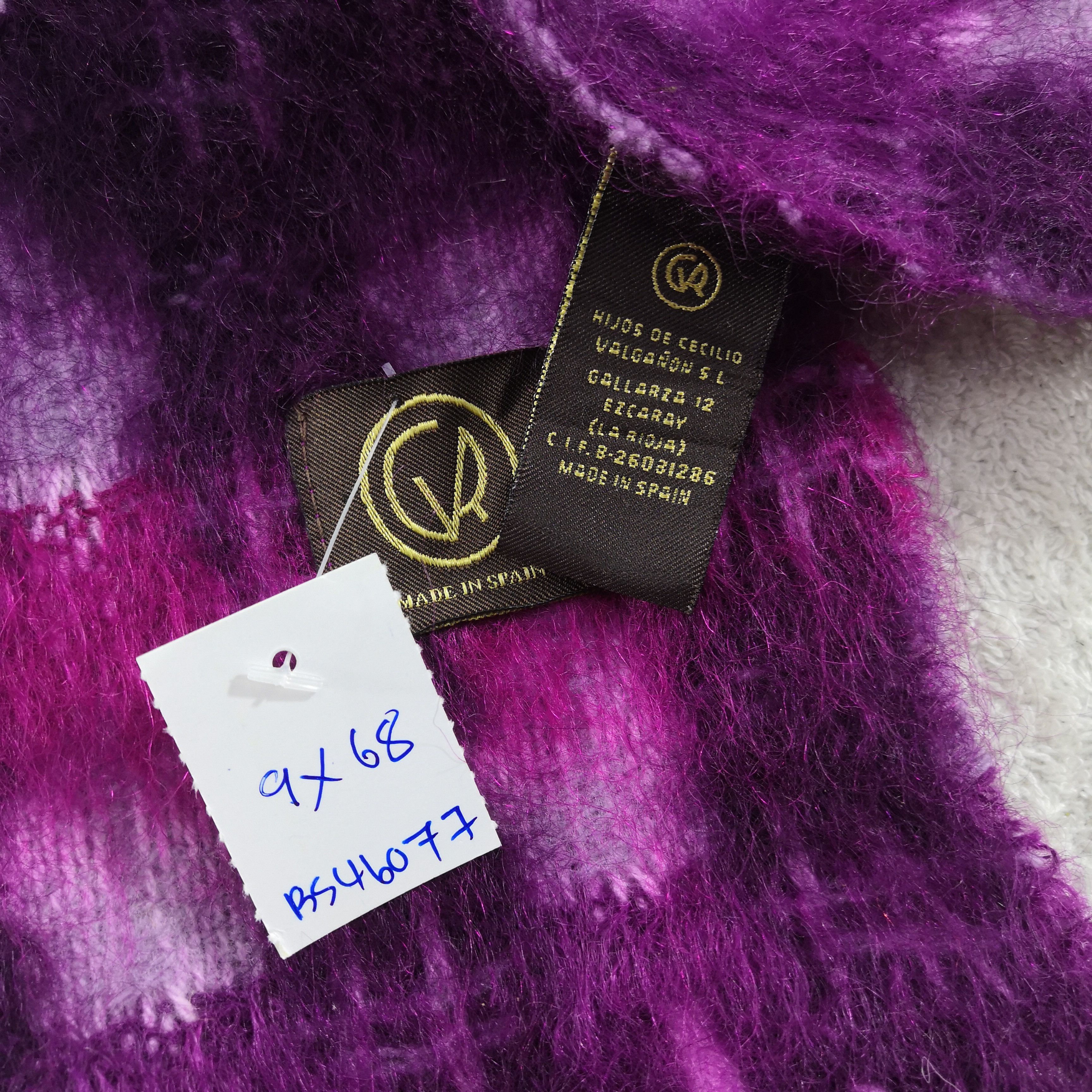 Japanese Brand Vintage Mantas Ezcaray Mohair Scarf Winter Wool Scarves . Size ONE SIZE - 5 Thumbnail
