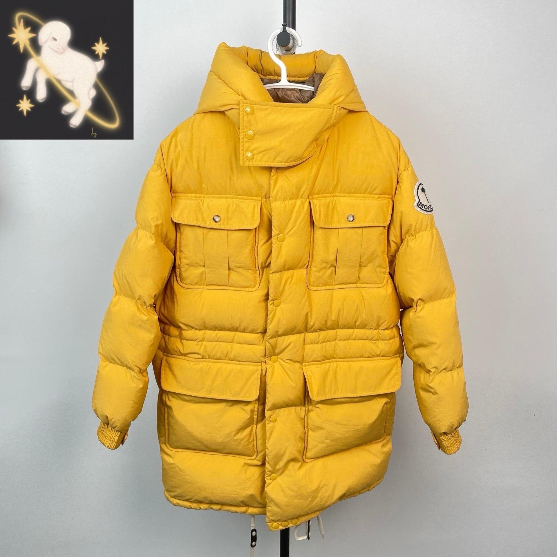 Moncler Moncler Collab Limited Yellow Down Jacket XS Women Size XS / US 0-2 / IT 36-38 - 1 Thumbnail